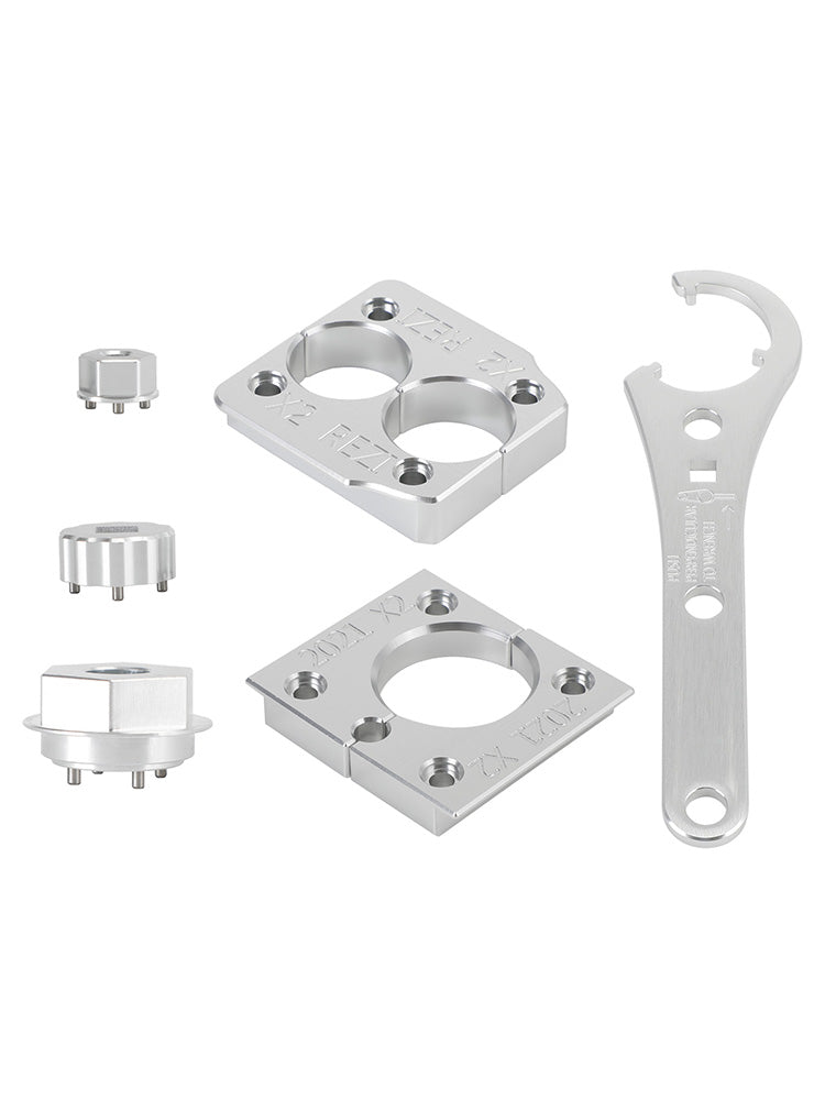 Kit de herramientas de reconstrucción de amortiguador flotante Fox X2 2021: alicates de tornillo, cabezal de sellado y enchufes de 4 pines