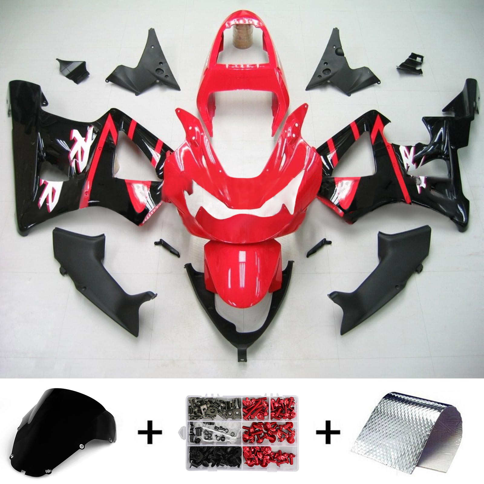 2000-2001 Honda CBR929RR Kit de carenado de carrocería de inyección de plástico ABS