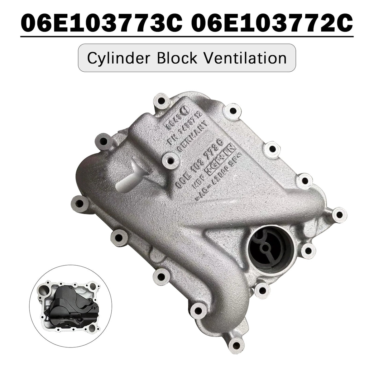 Ventilazione del blocco cilindri 06E103773C 06E103772C per Audi A4 S6