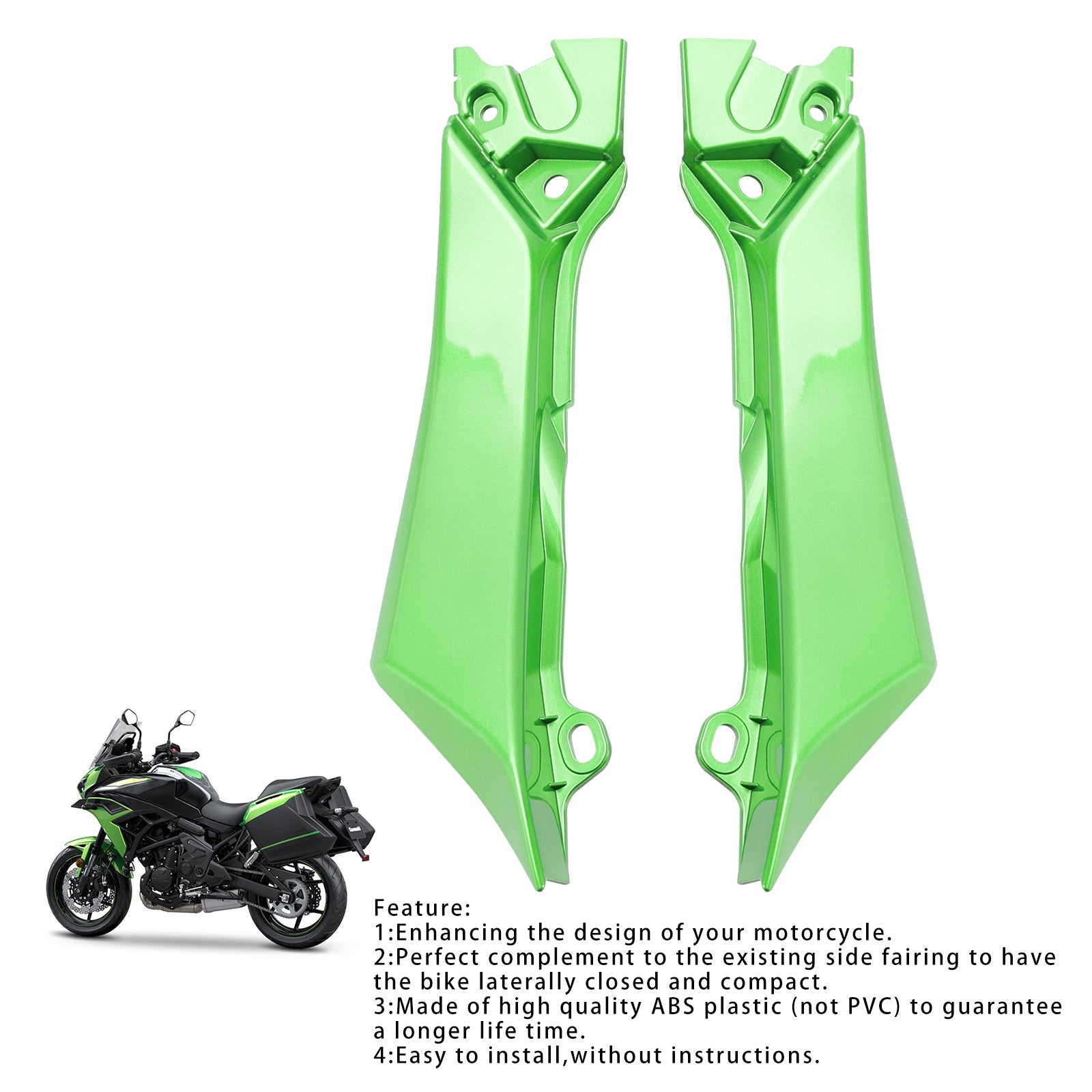 Panneau de carénage de siège latéral pour Kawasaki Versys 650 KLE650 2022-2024