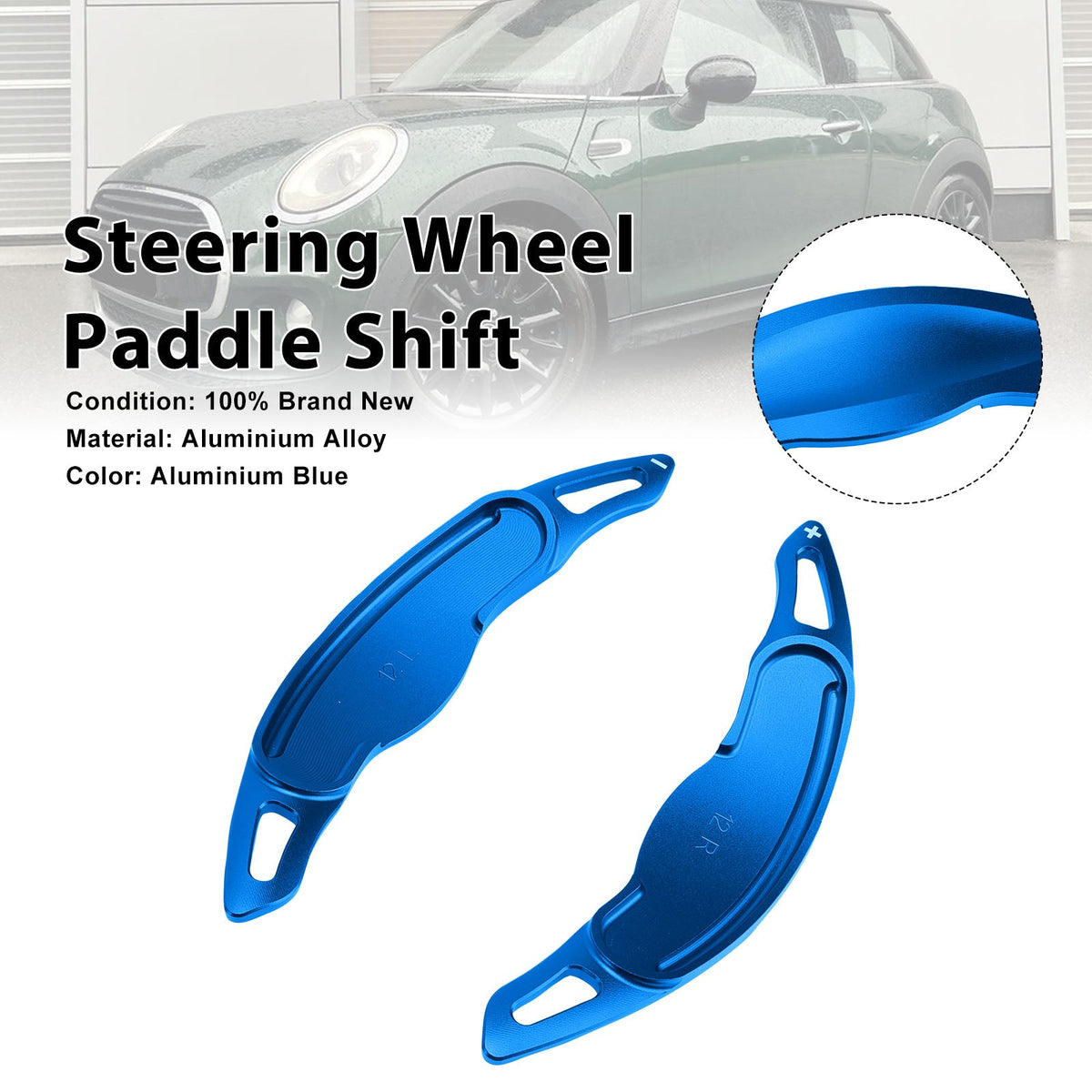 Palettes de changement de vitesse au volant pour Mini F54 F55 F56 F57, aluminium bleu