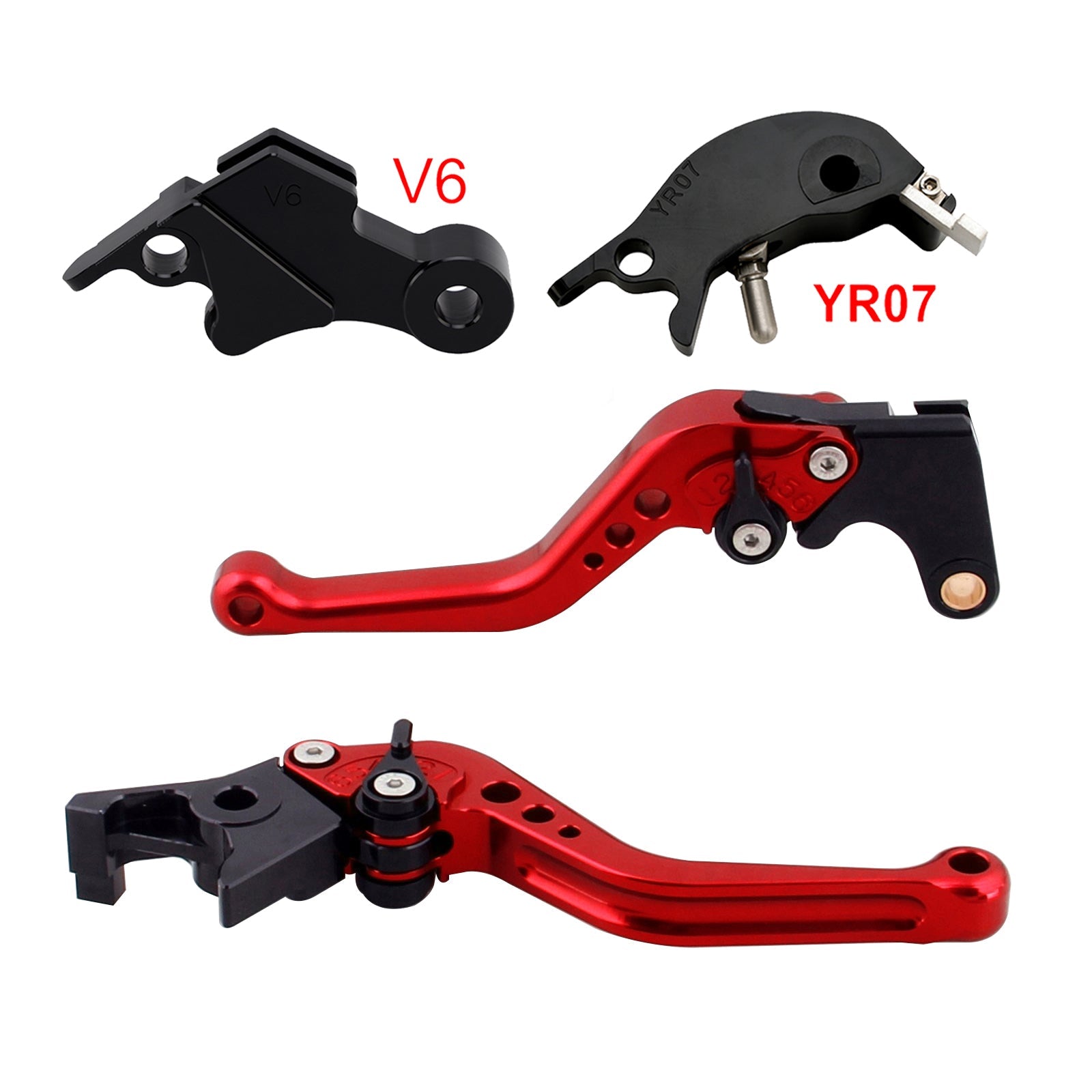 Nouveau levier de frein et d'embrayage court compatible avec YAMAHA XSR900 XSR900GP MT-09 MT-09SP 24-25