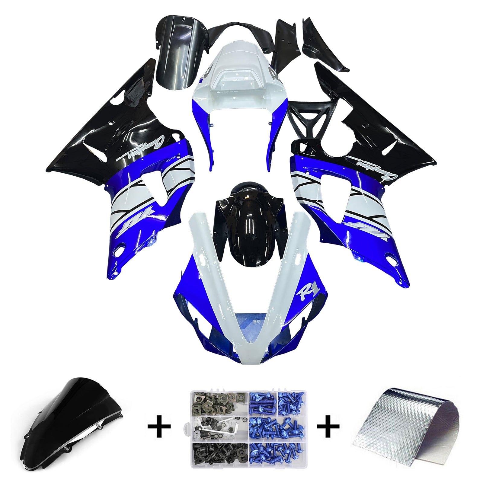 ABS Plastic Kairing Kit voor Yamaha YZF 1000 R1 2000-2001
