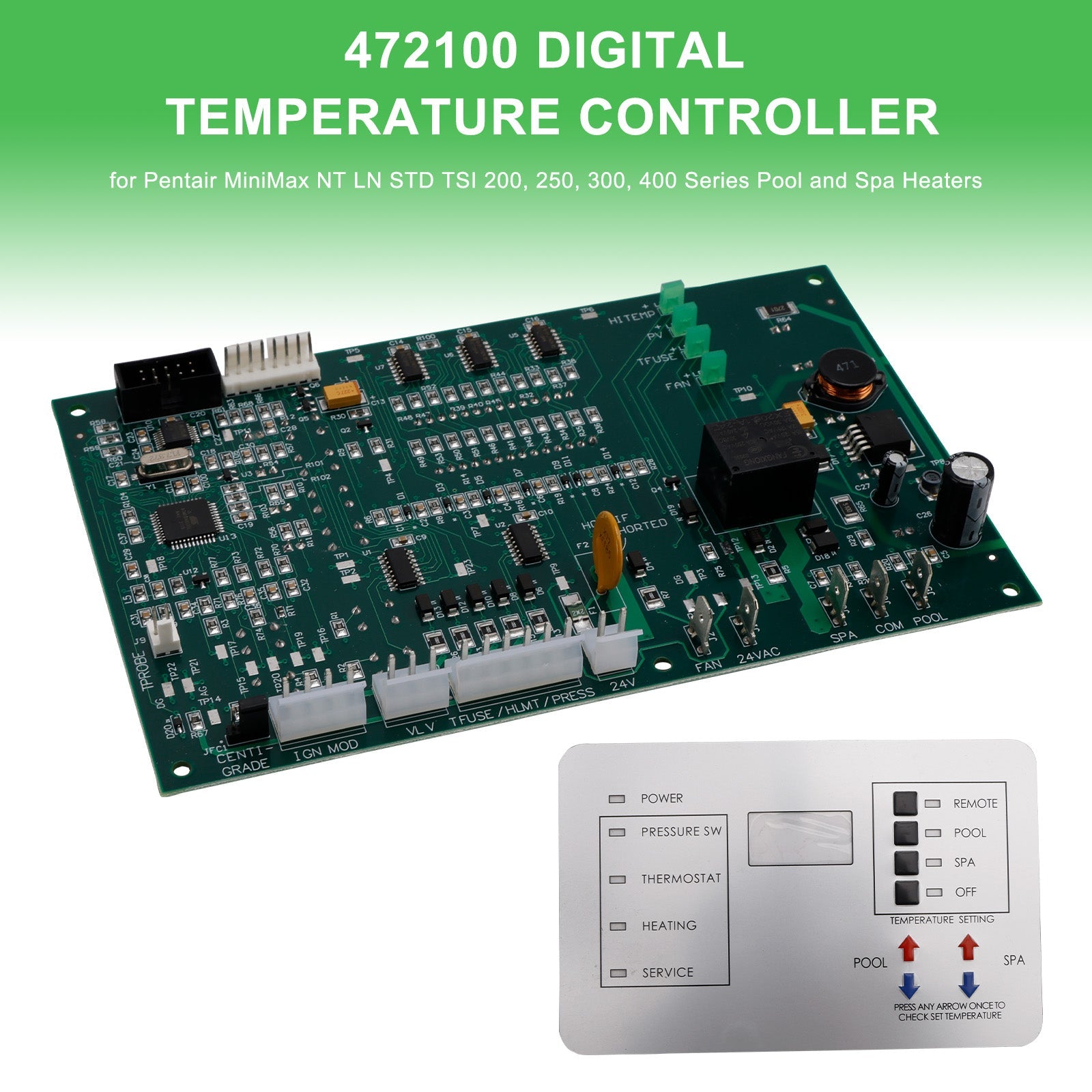 Tablero de control de temperatura digital para Pentair NT STD TSI 200 250 300 400 472100