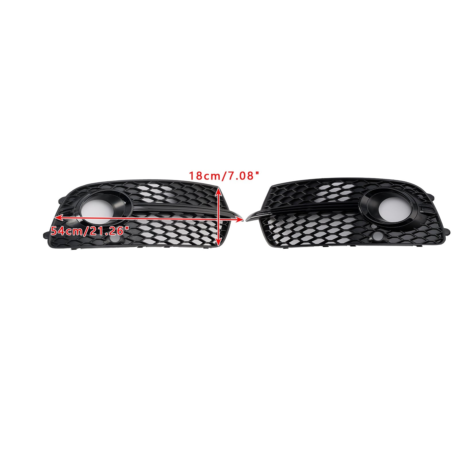 Black Front Fog Light Grille voor Audi Q5 S-Line SQ5 2013-2017