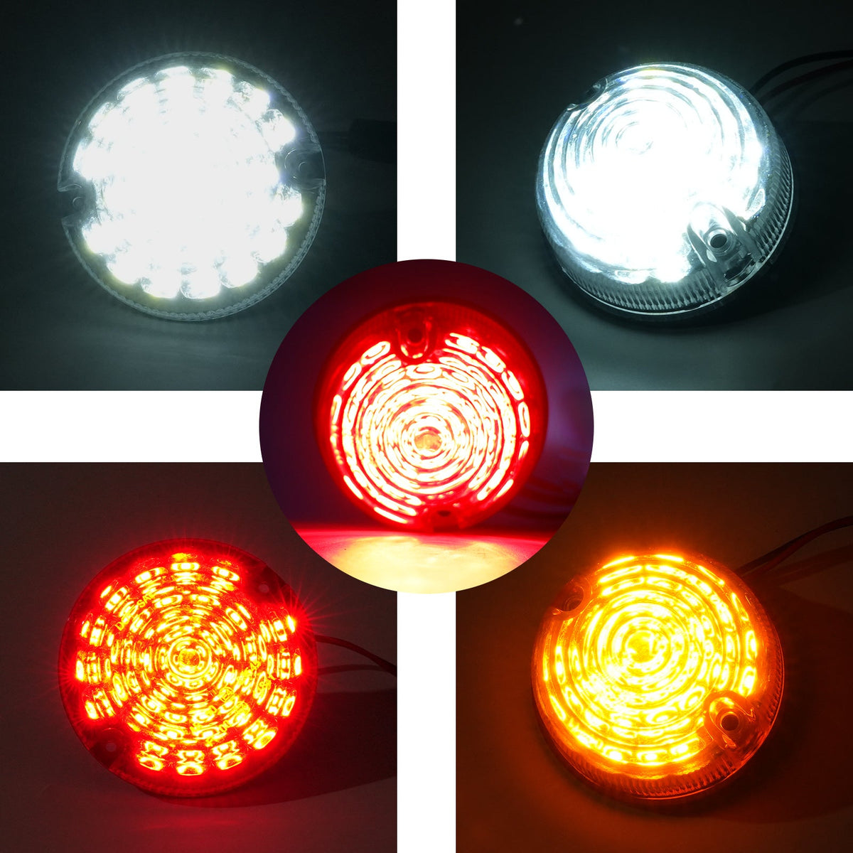 10-delige LED-dagrijverlichtingsset in diverse kleuren voor Land Rover Defender (1990-2016): mistachterlichten en dagrijverlichting (DRL).