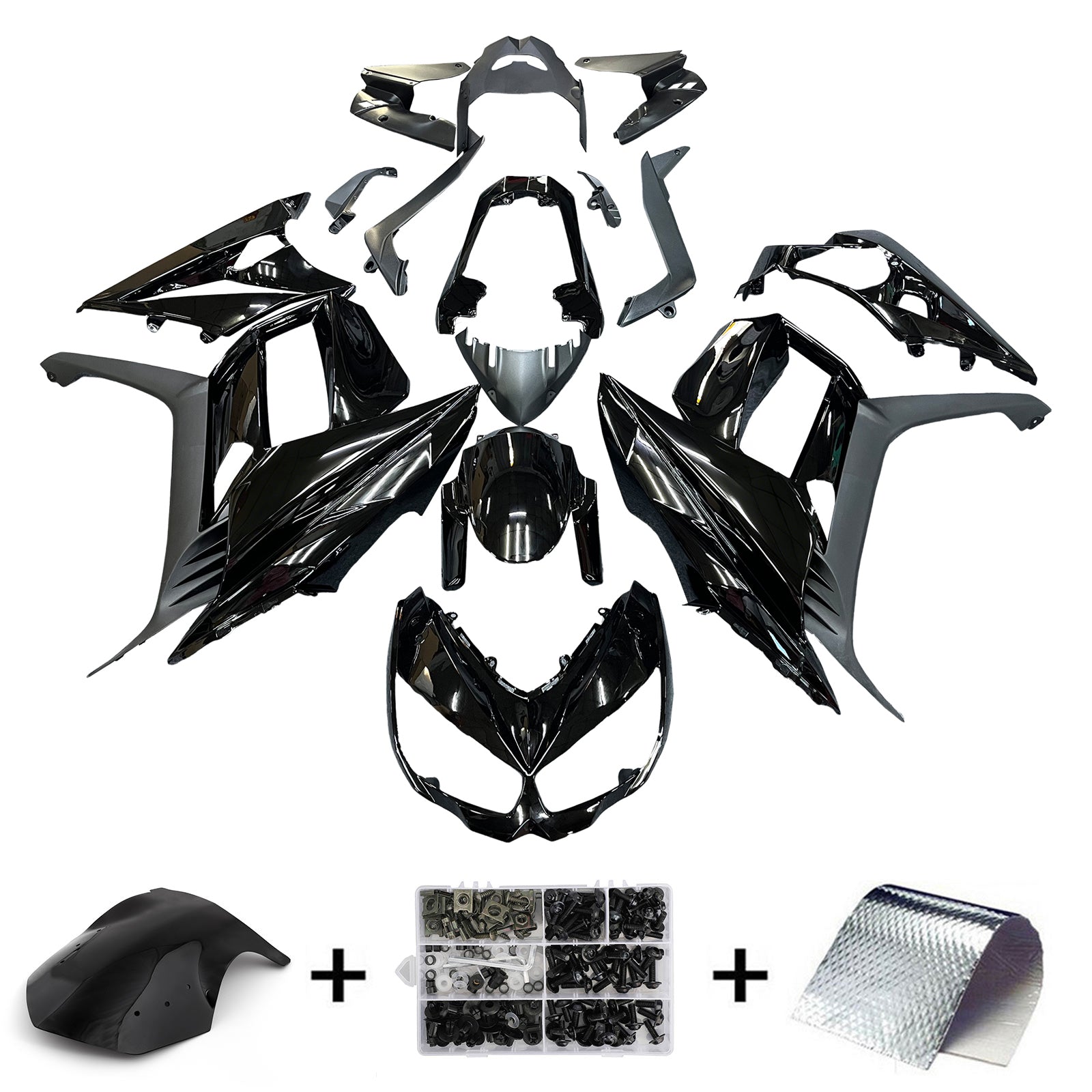 Kit de carénage en plastique ABS injecté compatible avec Kawasaki Z1000SX 2010-2015