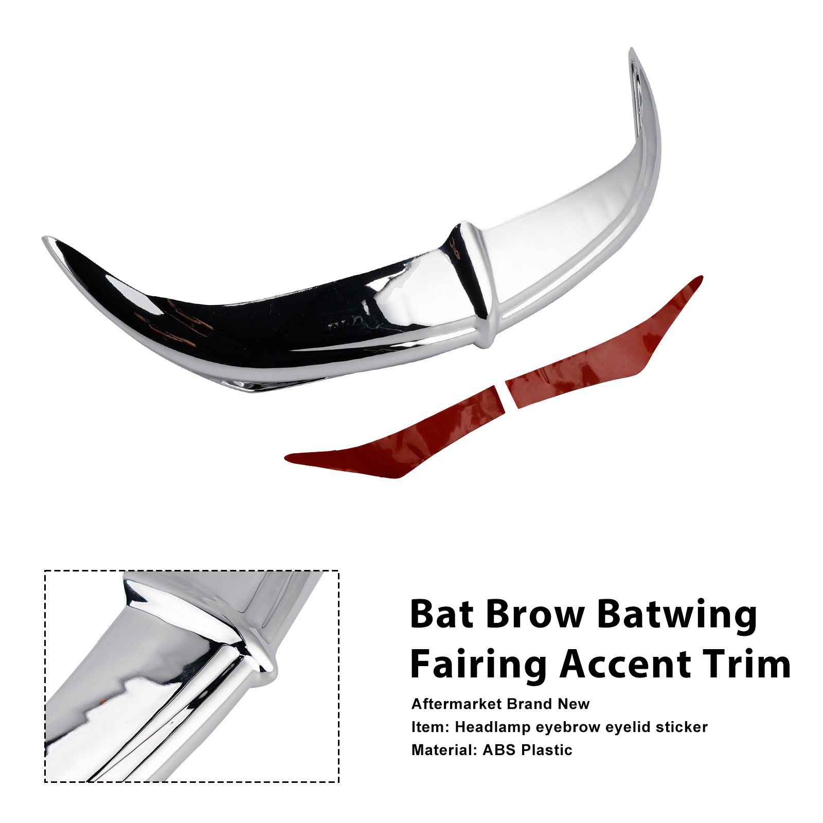 Garniture décorative de carénage Bat Brow Batwing pour trikes Electra Street Glide 96-13