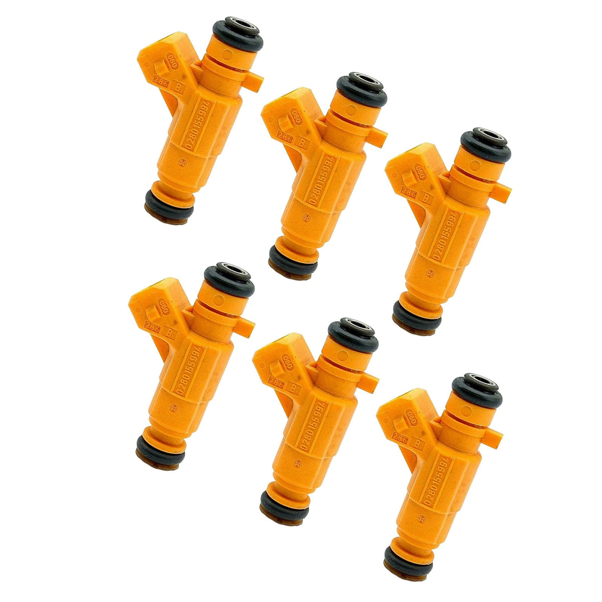 6 injecteurs de carburant pour Peugeot 607 et Renault Clio II (2000-2002) - Référence : 0280155994