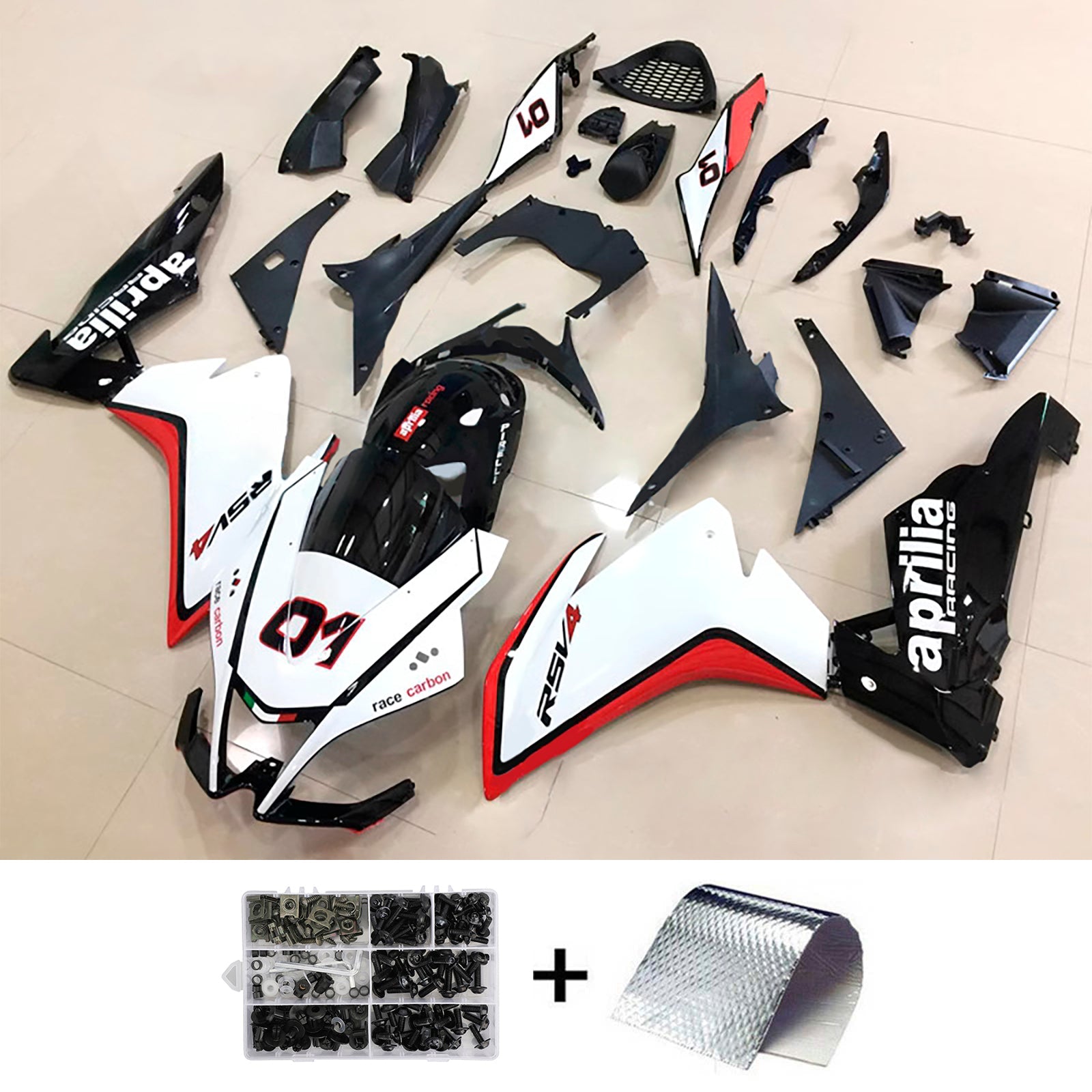 Kit de carénage d'injection Aprilia RSV4 1000 2009-2015 Carrosserie Plastique ABS