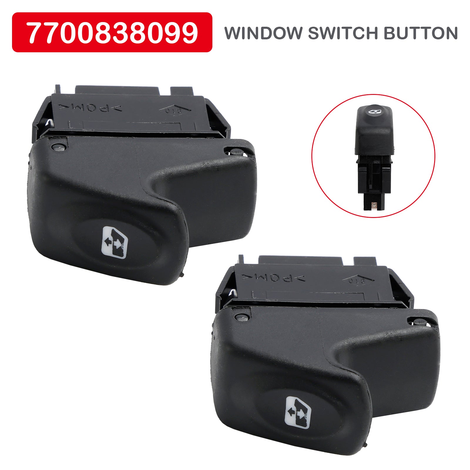 1999-2003 Renault Scenic I MKI MPV 2x Bouton de commande de vitre électrique 770083809 77008380979