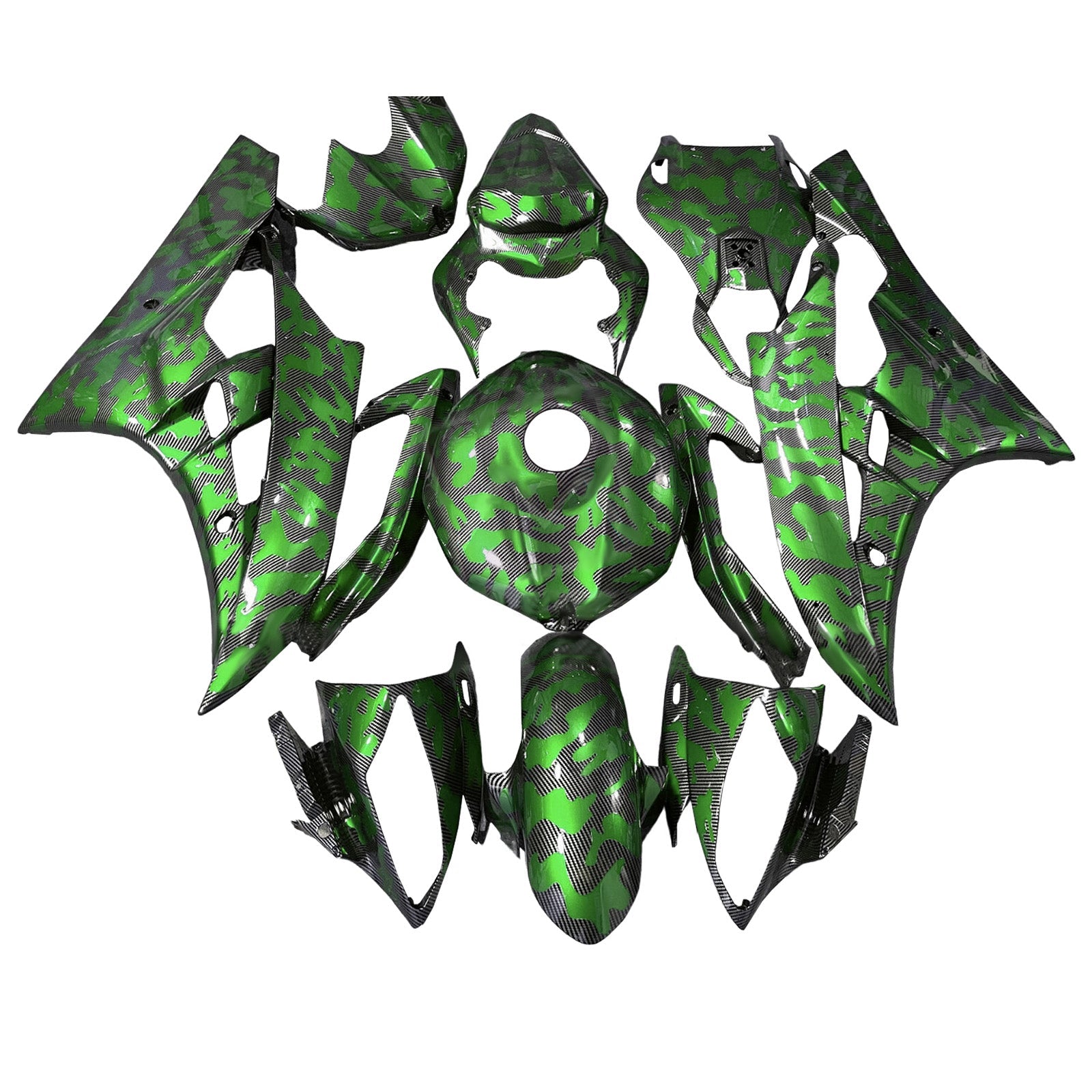 Kit de carénage injecté en plastique ABS pour Yamaha YZFR6 YZF-R6 2006-2007
