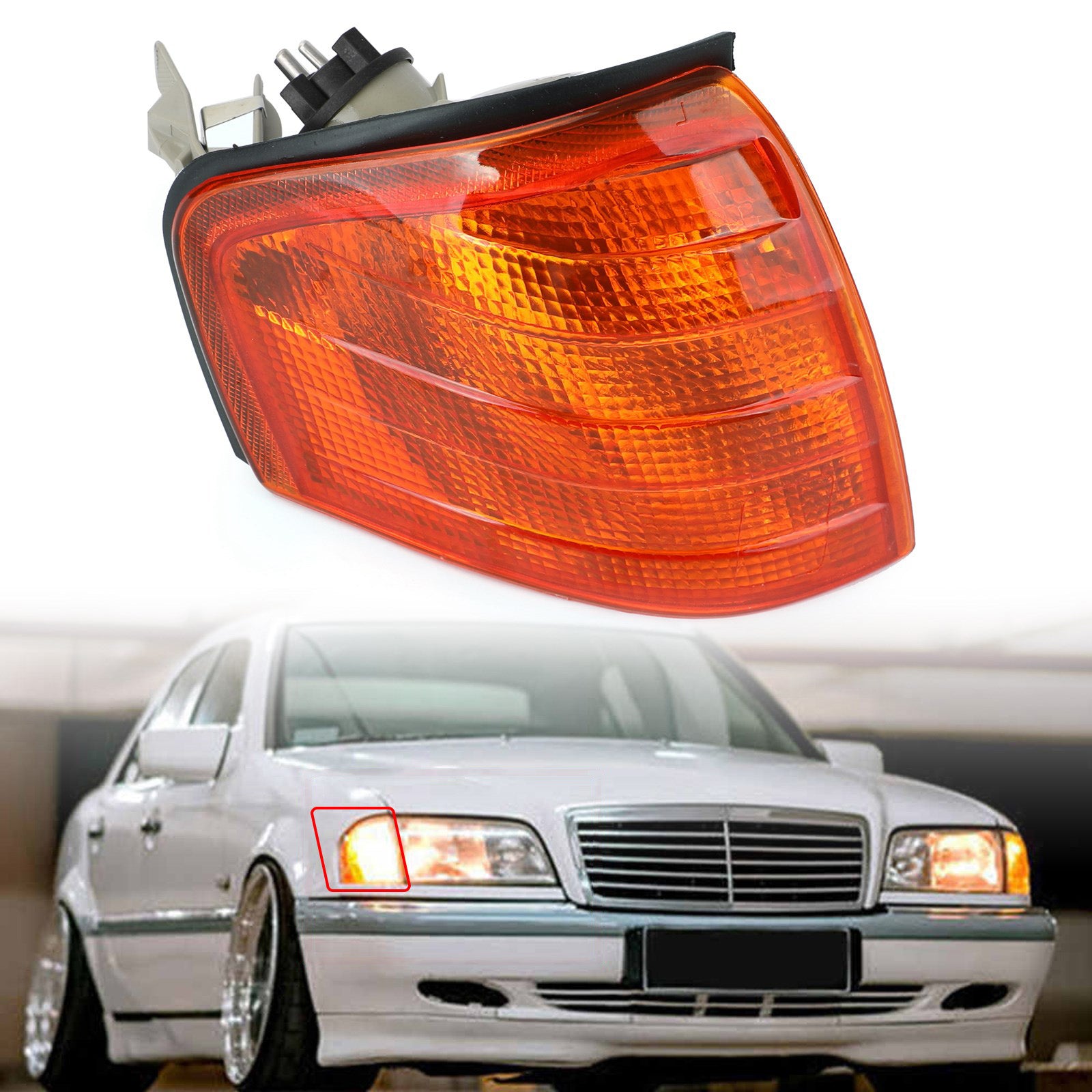 Paire Lumières D'Angle Lampes Clignotant Pour Mercedes Benz Classe C W202 94-00