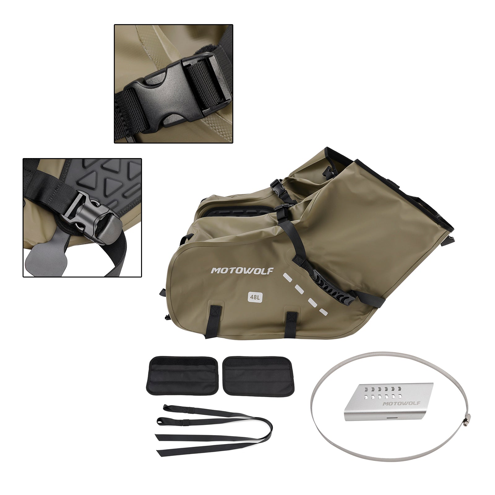 Bijpassende stoel met bijpassend gekleurd zadel, 86 L, groen, voor scooter en motorfiets