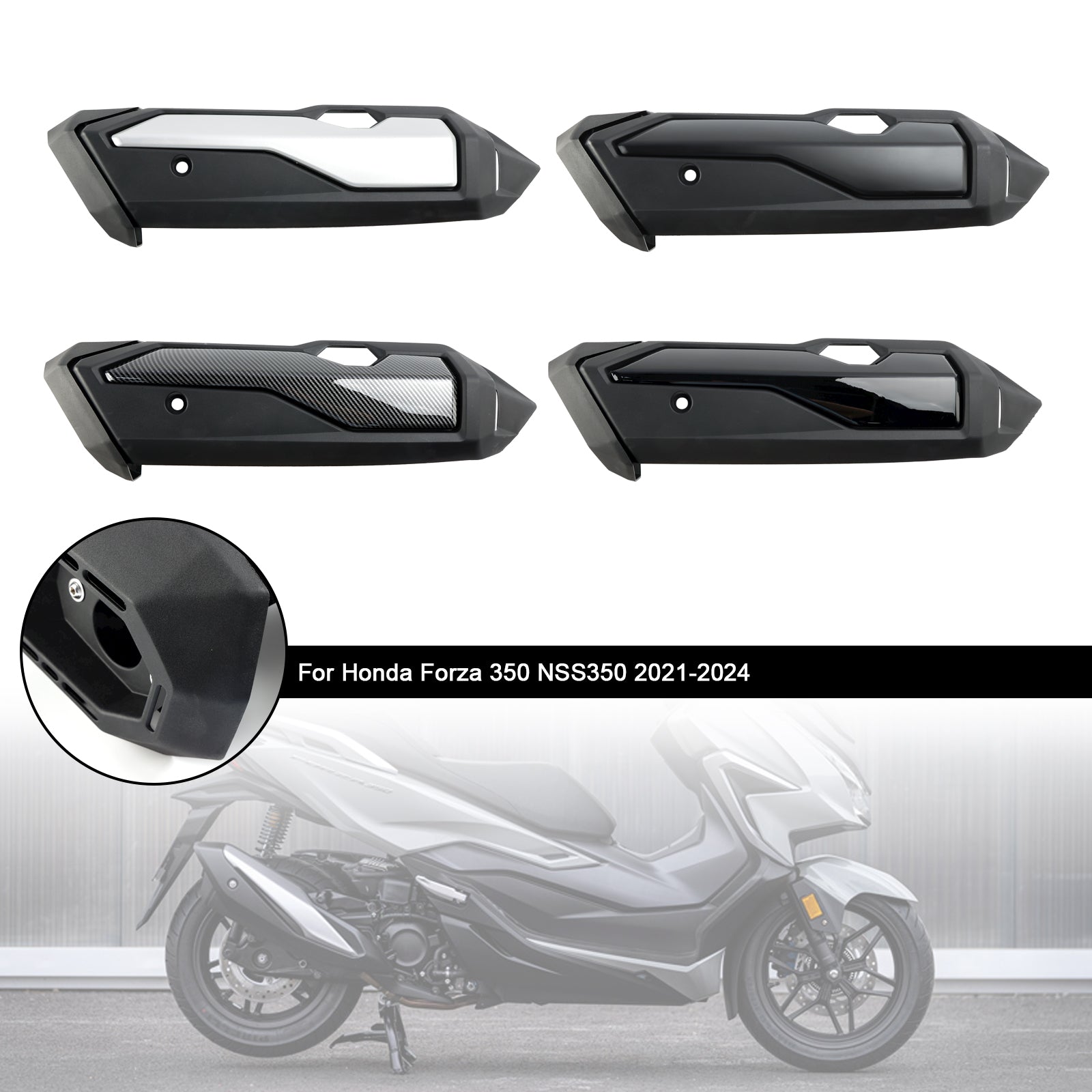 Coque de protection du bouclier thermique du tuyau d';échappement Honda Forza 350 NSS350 2021-2024