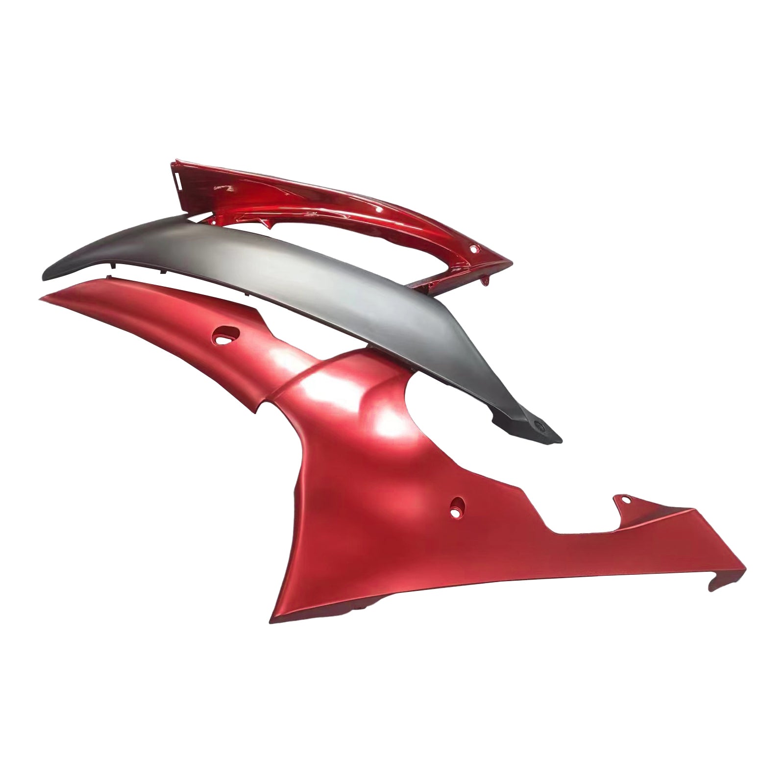 Kit de carénage en plastique moulé par injection rouge mat et noir pour Yamaha YZF-R6 2008-2016