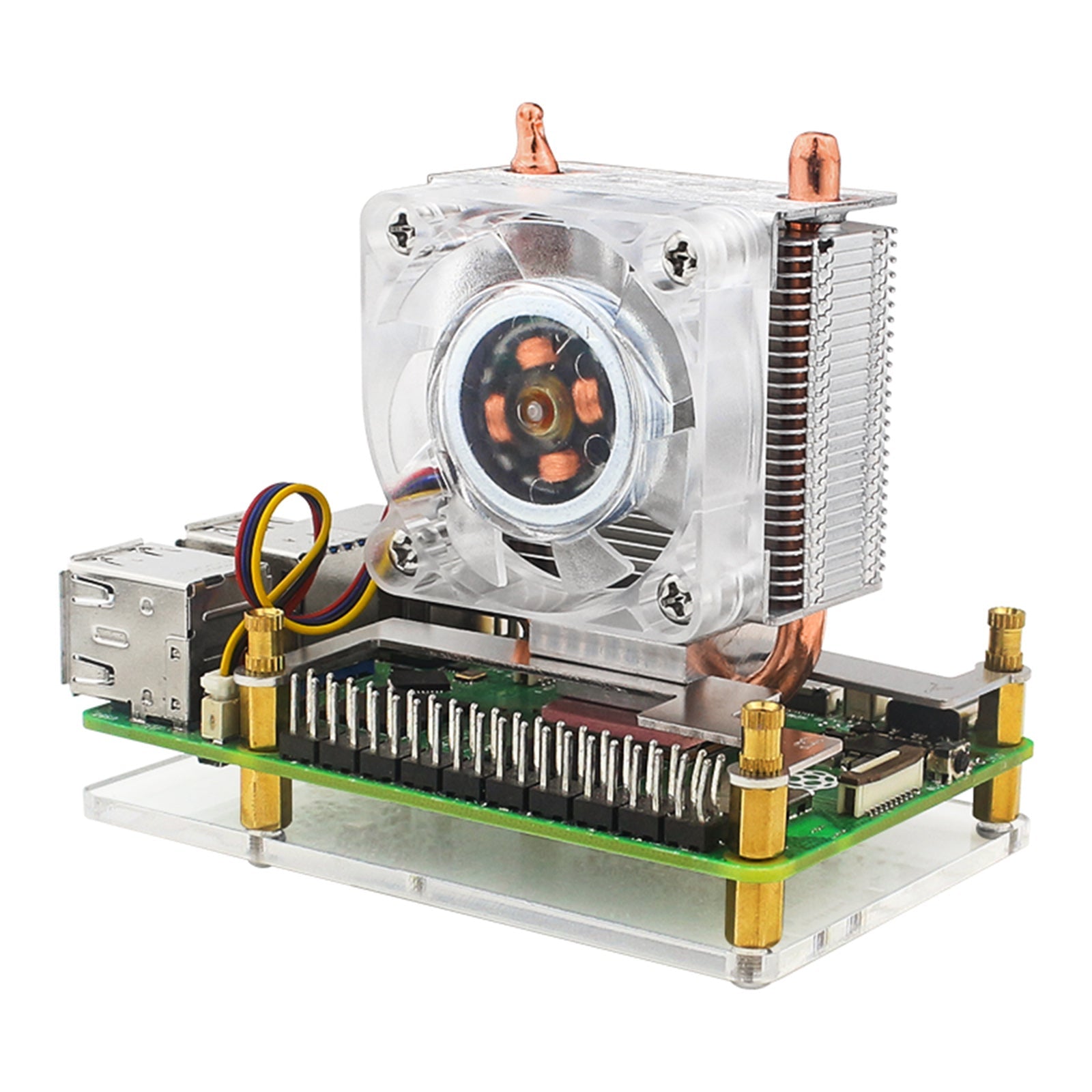 Ventilateur tour Raspberry Pi 5B Radiateur tour Raspberry Ice Radiateur de refroidissement Pi5 ICE