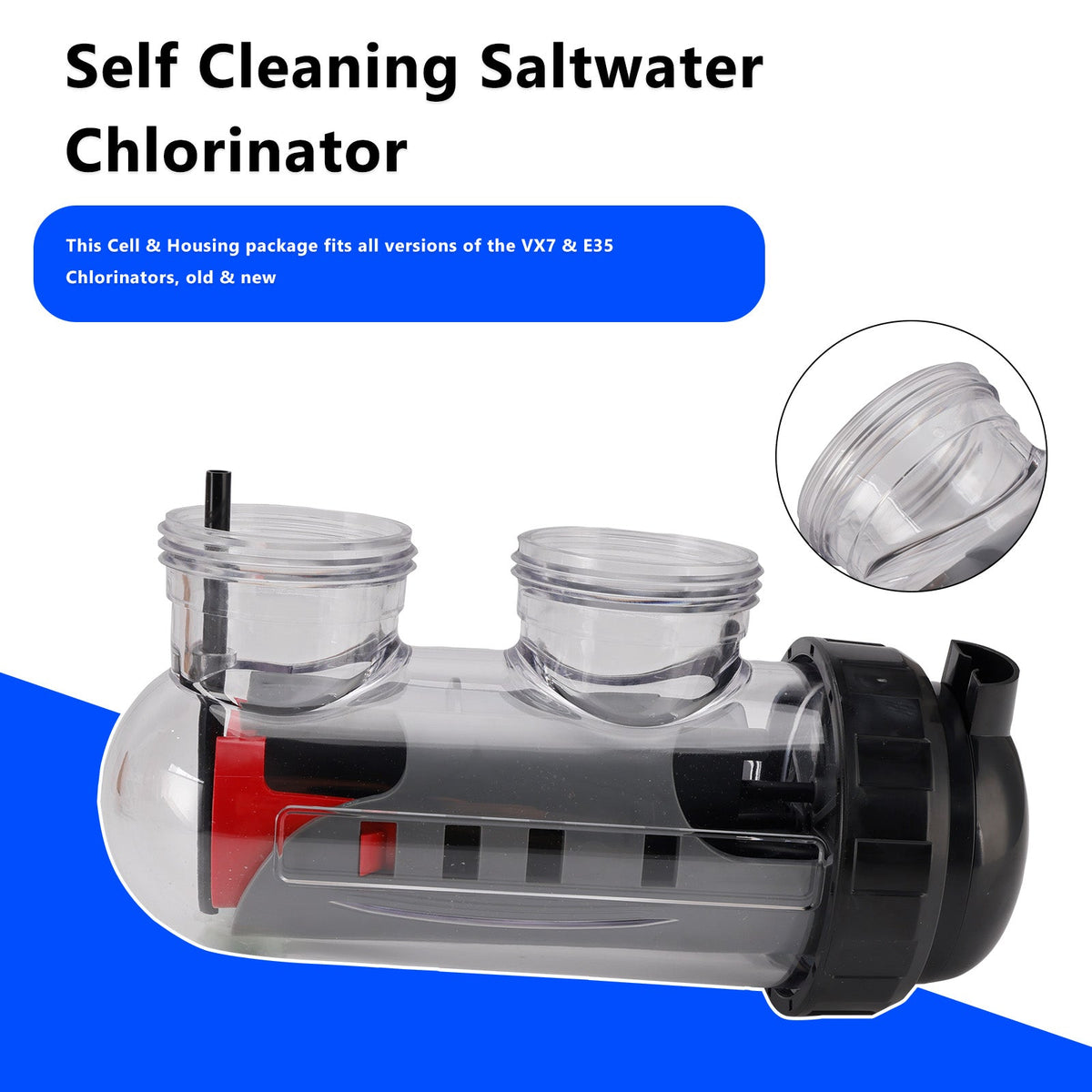 Cellule de remplacement pour chlorinateur à eau salée avec boîtier pour Astral/Hurlcon VX7