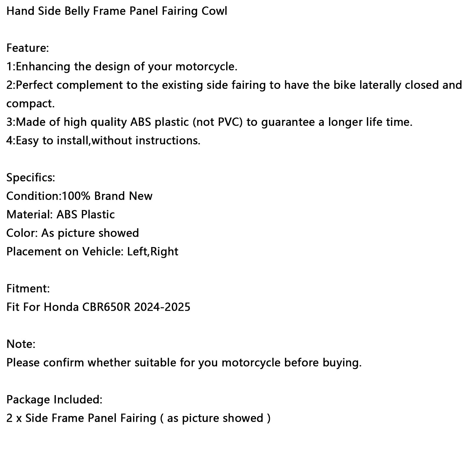 Honda CBR650R 2024-2025: n sivuttaishallintapaneeli