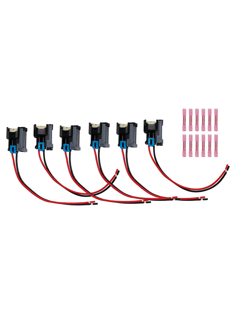 Zestaw 6 złączy&Wiązka przewodów wtryskiwacza paliwa typu pigtail do samochodów marki Ford, Fit i Chevy