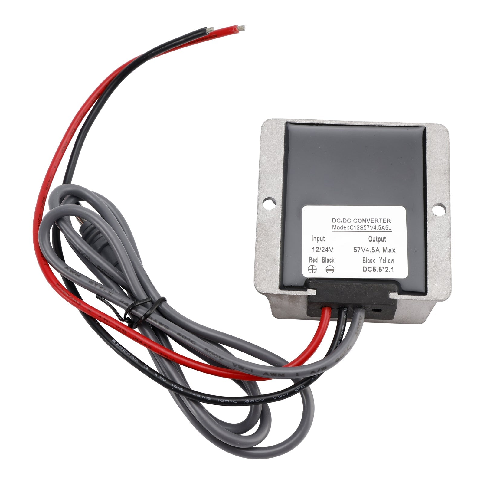 Mini adaptateur 12 V CC, convertisseur élévateur de tension 12 V/24 V vers 57 V, 4,5 A, 256 W, Smart Boost