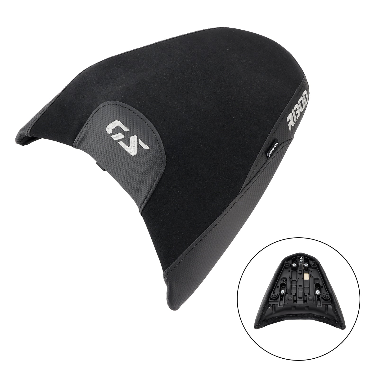 Coussin de siège passager arrière plat en polyuréthane bleu et blanc pour BMW R1300Gs (2024-2025)