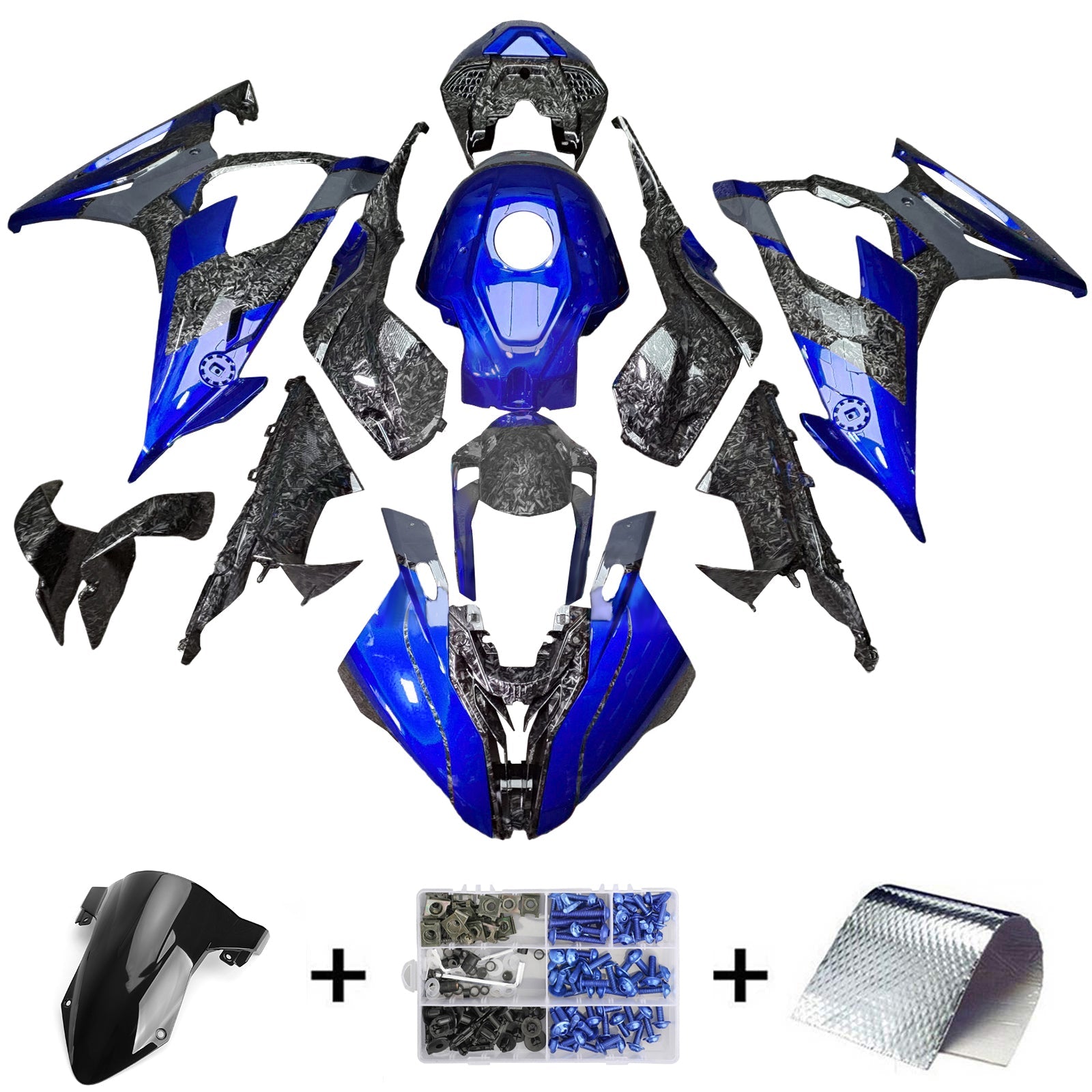 Kit de carénage d'injection pour BMW M1000RR S1000RR 2019-2022 Carrosserie Plastique ABS