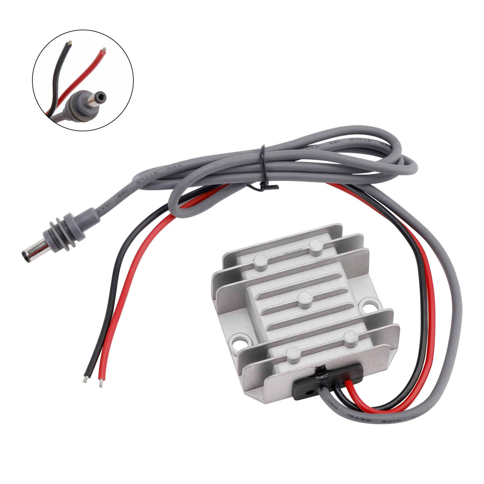 Mini przetwornica napięcia stałego, kabel zasilający 12 V/24 V do 30 V, 3,5 A, 105 W