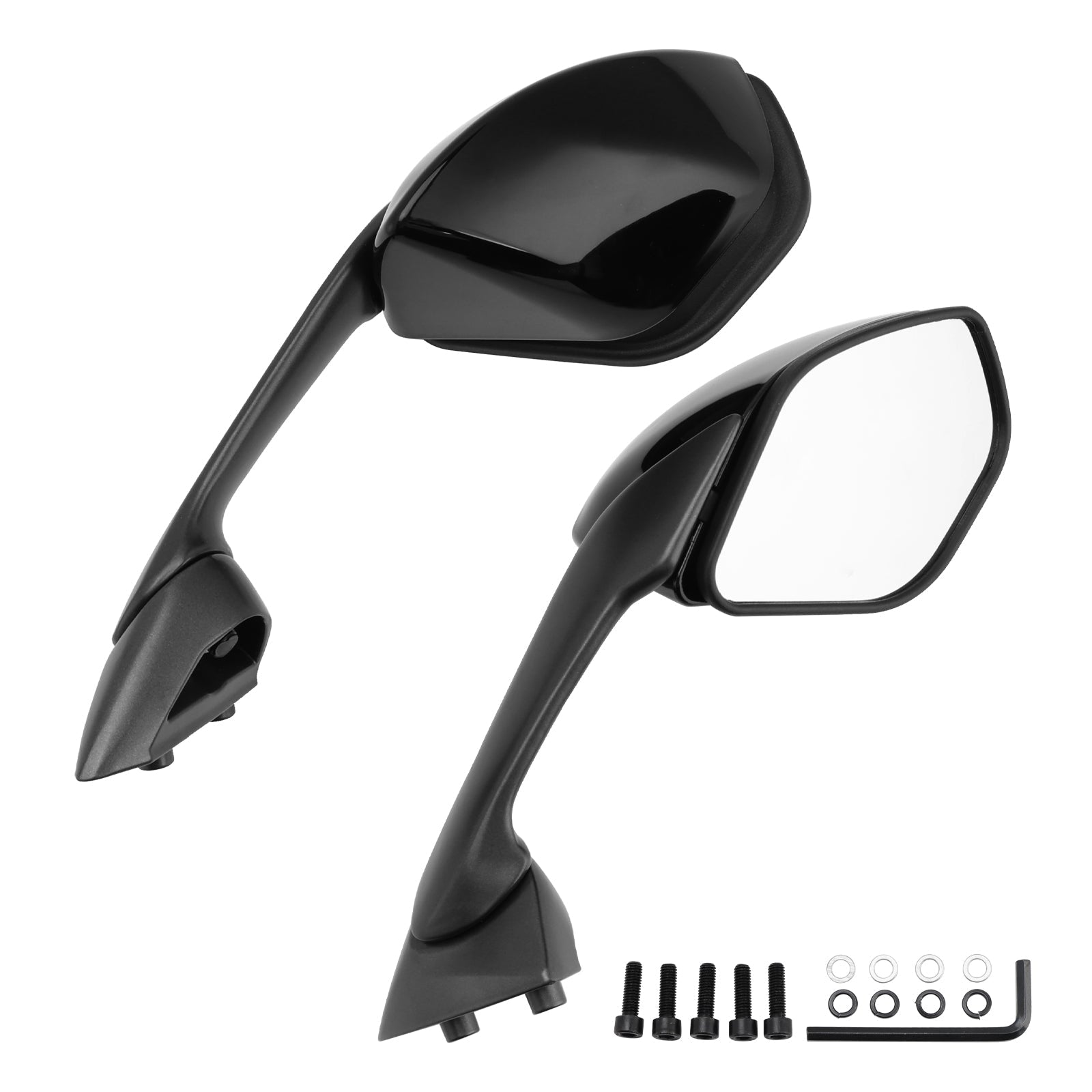 Rétroviseurs arrière noirs (gauche et droite) pour Suzuki GSX1300R Hayabusa 2022-2024 - Référence : 56500-10L00