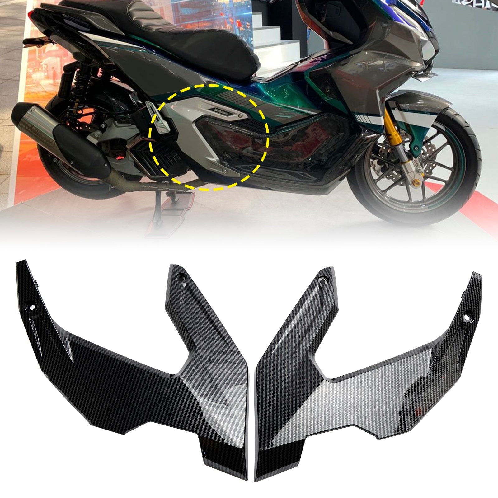 Honda Adv 160 2023-2024: n sivuttaiskehyksen suojaa koskeva suojaus