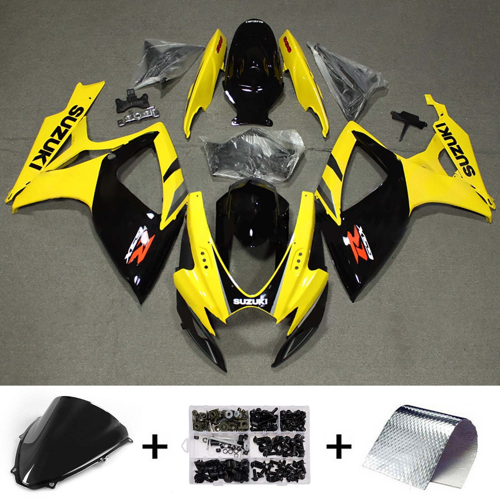 Kit de carénage injecté en plastique ABS pour Suzuki GSXR 600/750 2006-2007 K6
