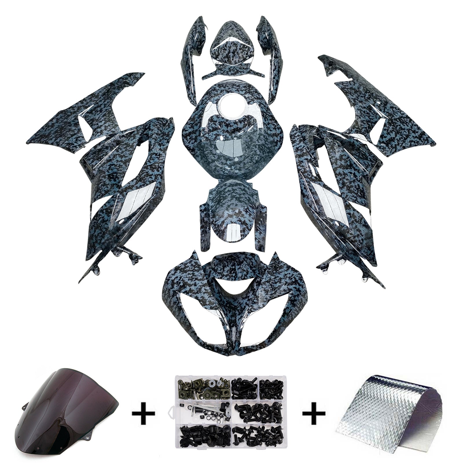 Zestaw owiewki wtryskowej Nadwozie z tworzywa ABS dla Kawasaki ZX6R 636 2009-2012