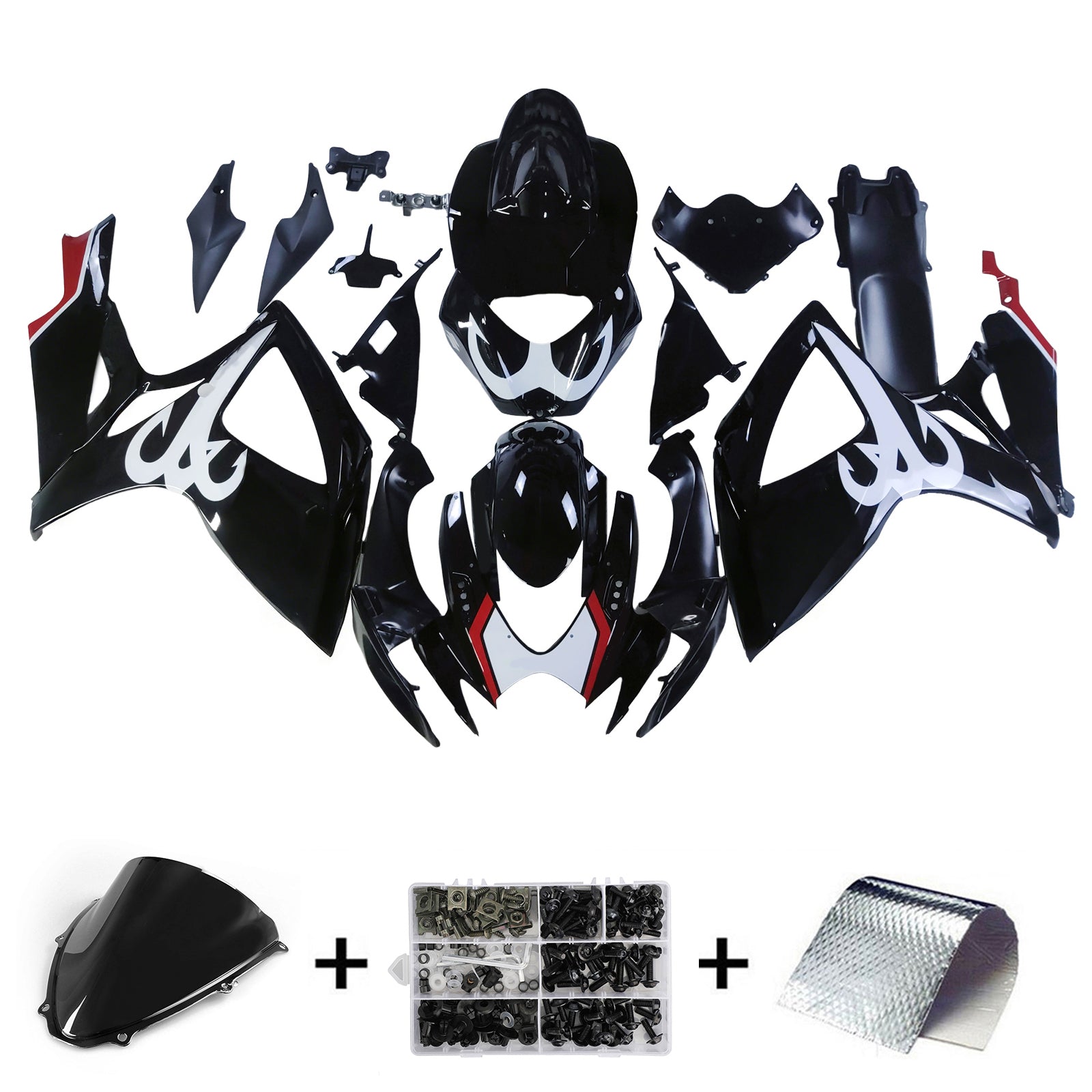 Injection carénage kit carrosserie plastique ABS fit pour Suzuki GSXR 600/750 2006-2007