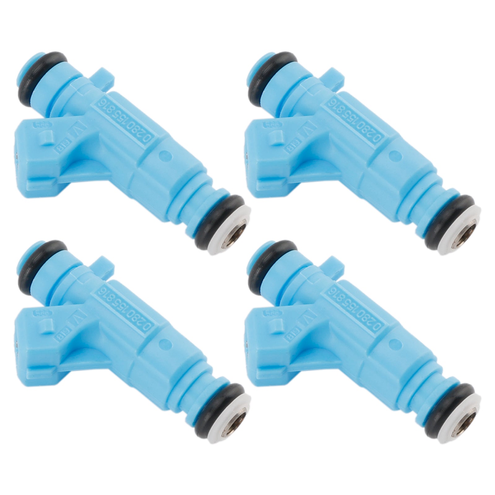 Inyector de combustible 0280155816 Adaptado al Fiat Bravo Bravo I Palio Punto Siena Lancia y, 4 piezas