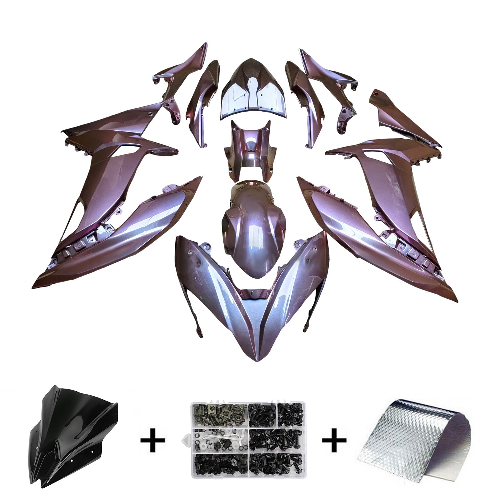 Injekcijski komplet, plastična karoserija ABS za Kawasaki ER-6F Ninja650R 2017-2019