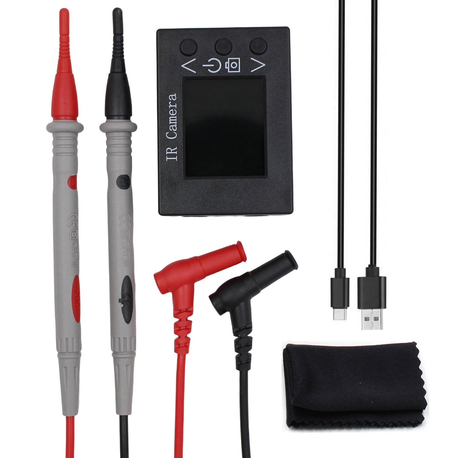 Testeur de température infrarouge 2 en 1, caméra thermique avec capteur d'imagerie 1,8 pouces