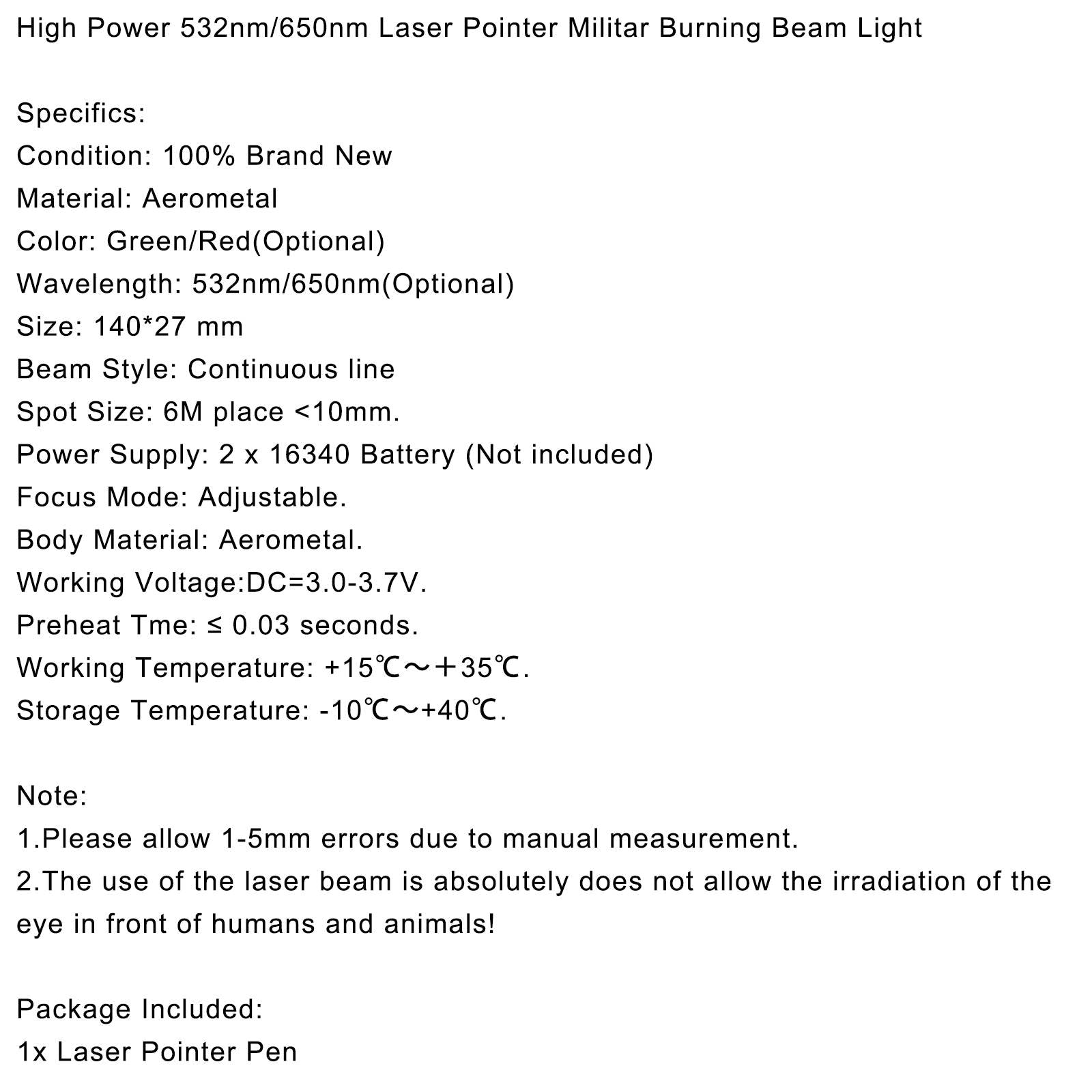 Vojaško rdeče/zeleno lasersko kazalec pere