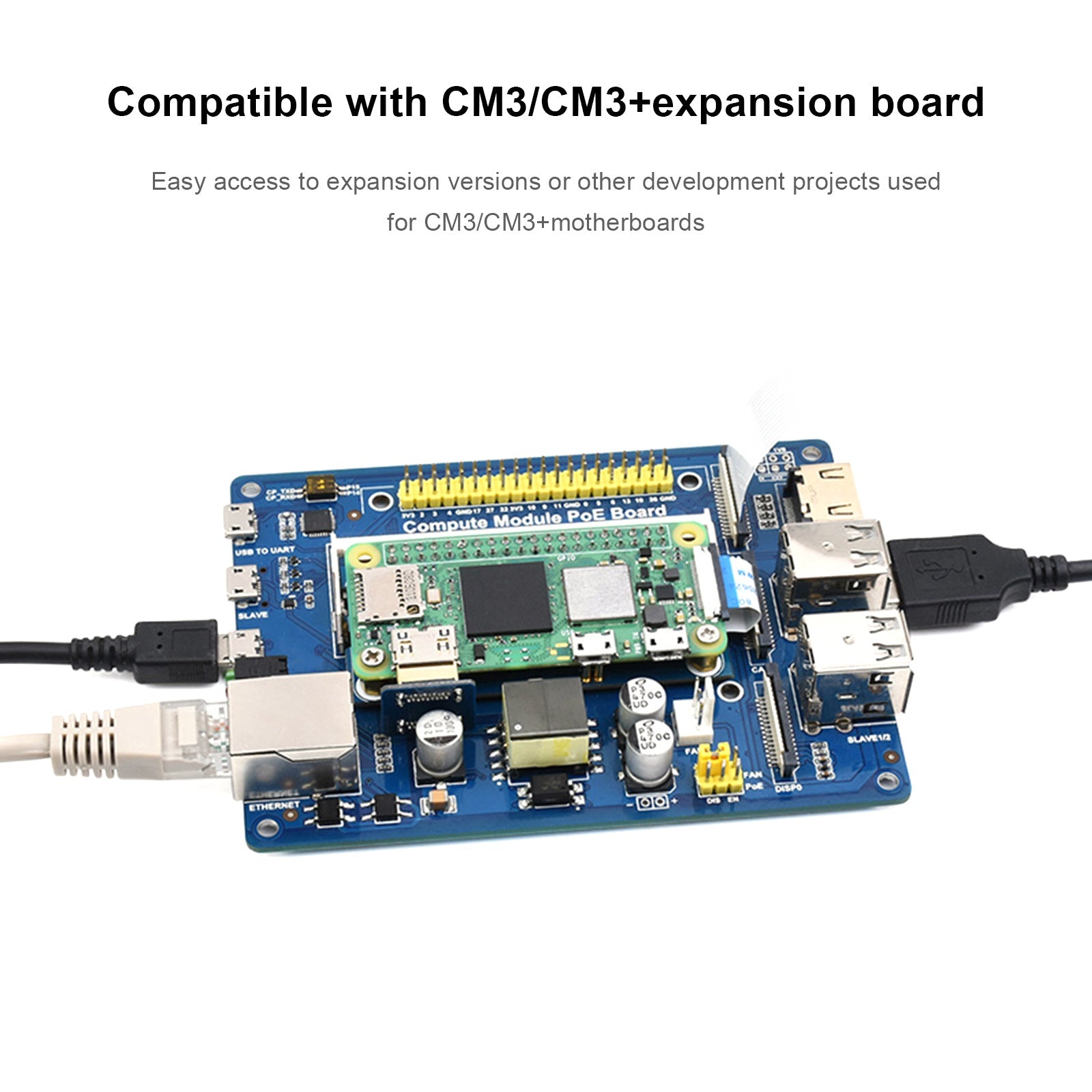 Carte d'extension 2W à CM3 Raspberry Pi CM3 Core, carte adaptateur alternative