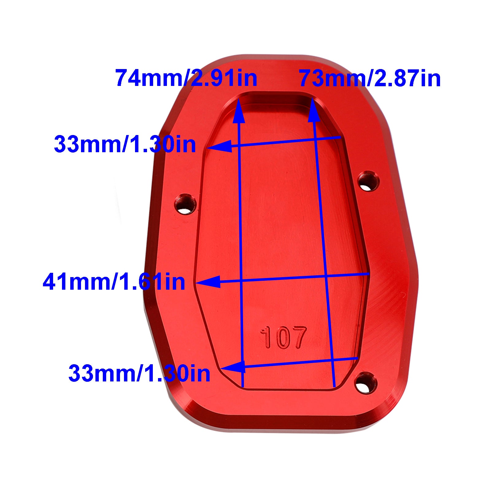 2022-2023 Ducati DESERT X Placa de caballete lateral ampliada