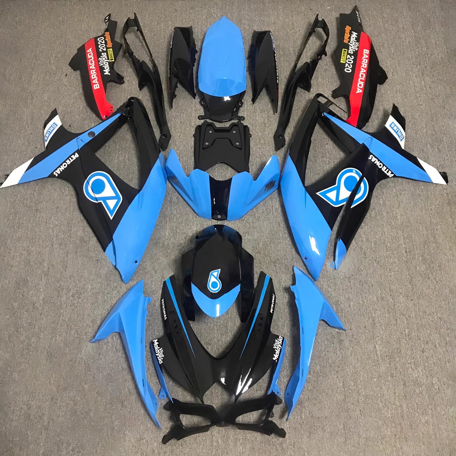 Kit de carénage injecté en plastique ABS pour Suzuki GSXR 600/750 2008-2010 K8
