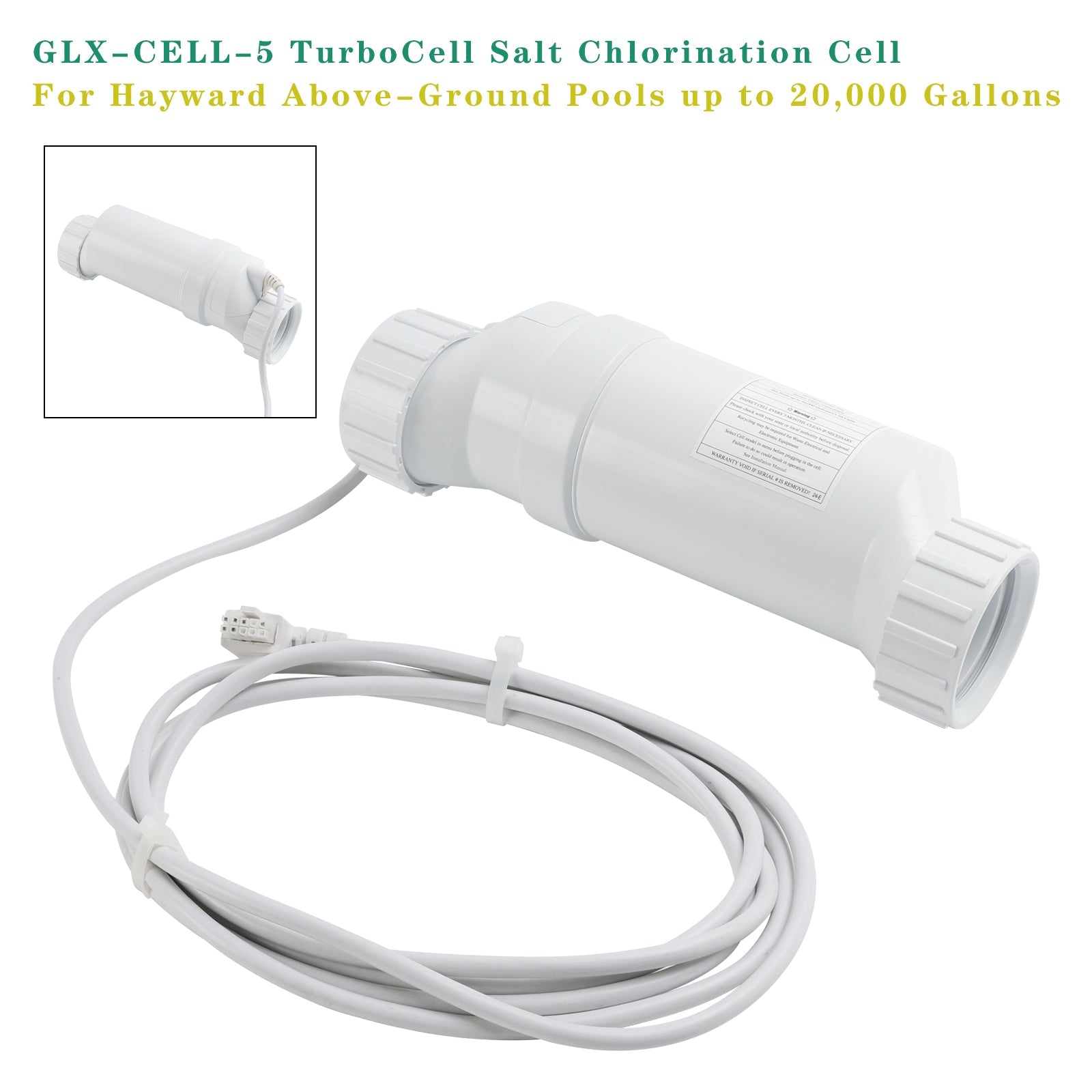 Cellule de chloration au sel TurboCell GLX-CELL-5 pour piscine Hayward jusqu';à 20 000 gallons