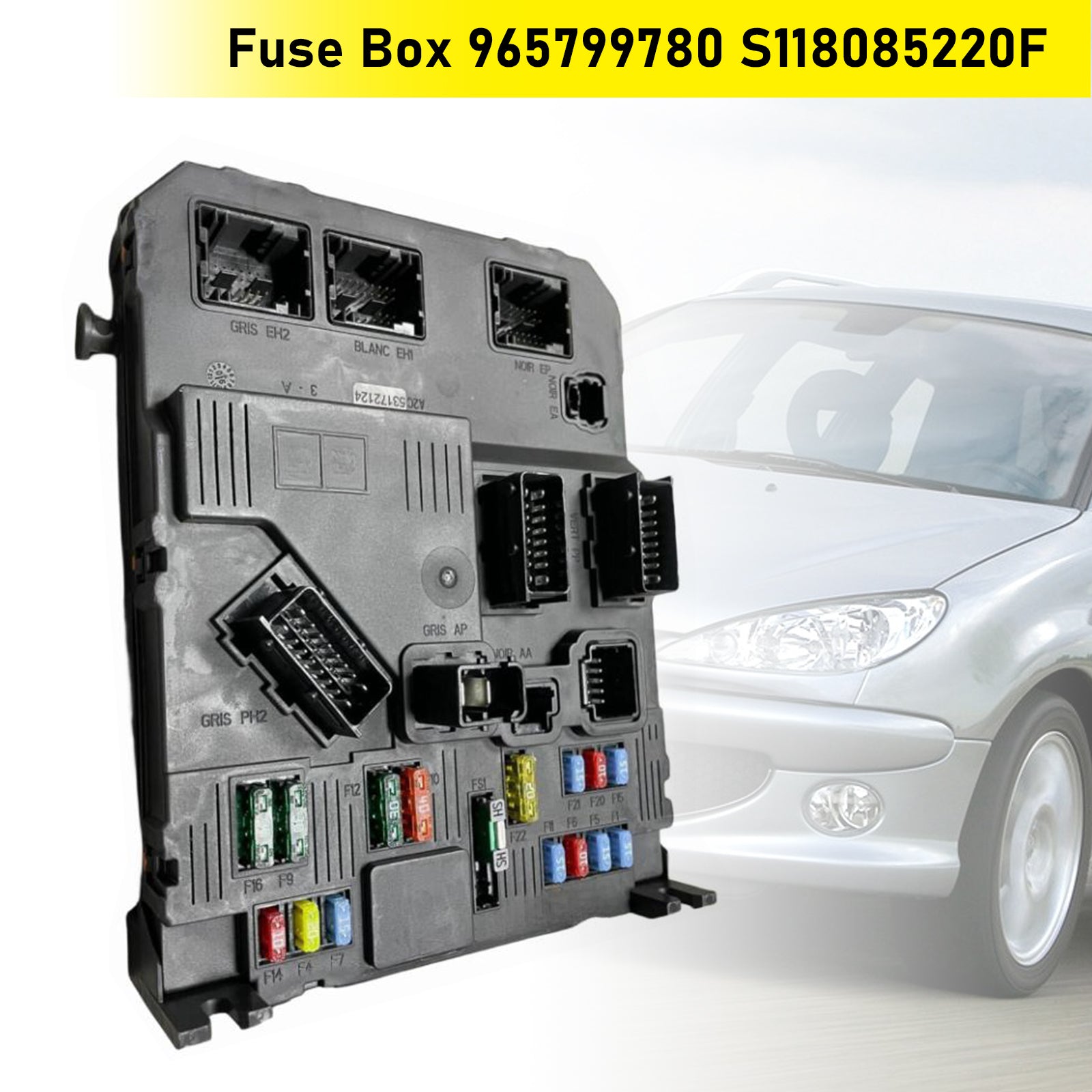 Boîte à fusibles Peugeot 206 207 Citroën C2 BSM 9657999780 S118085220F