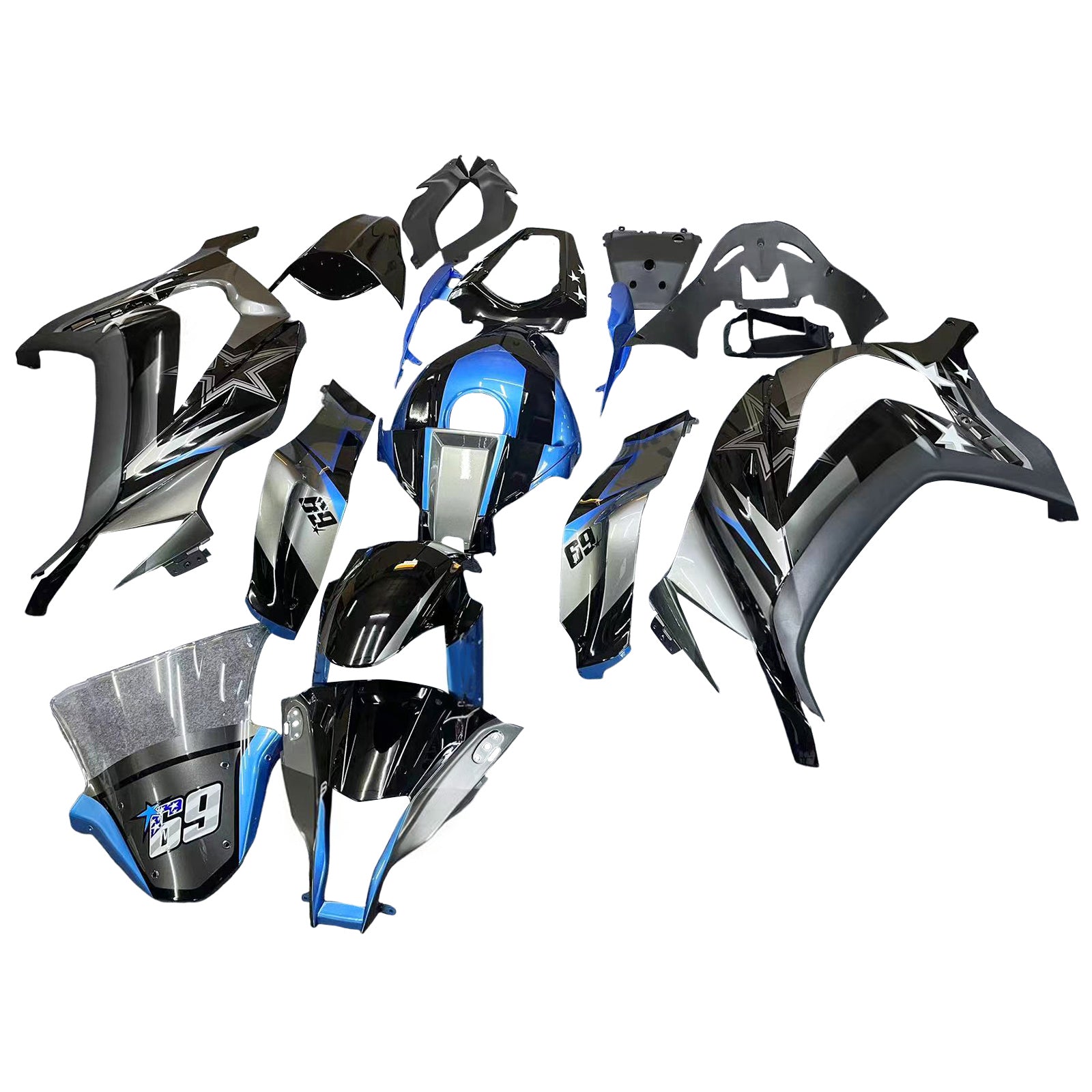 Kit de carénage injecté en plastique ABS pour Kawasaki ZX10R 2011-2015