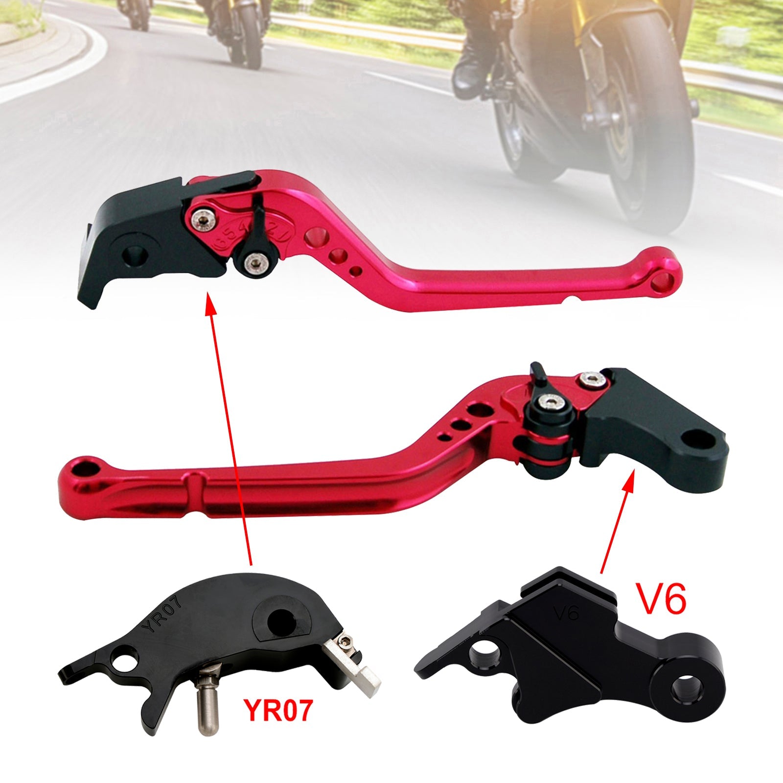Levier de frein et d'embrayage long compatible avec YAMAHA XSR900 XSR900GP MT-09 MT-09SP 2024-2025
