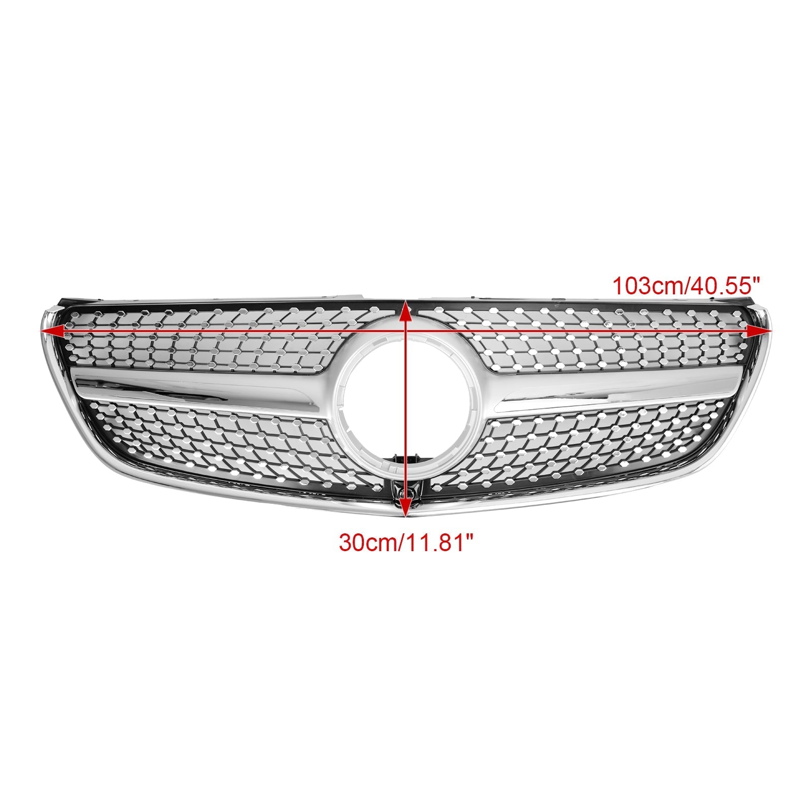 2014-03.2019 Mercedes Benz V Class W447 Calandre supérieure en diamant Grille