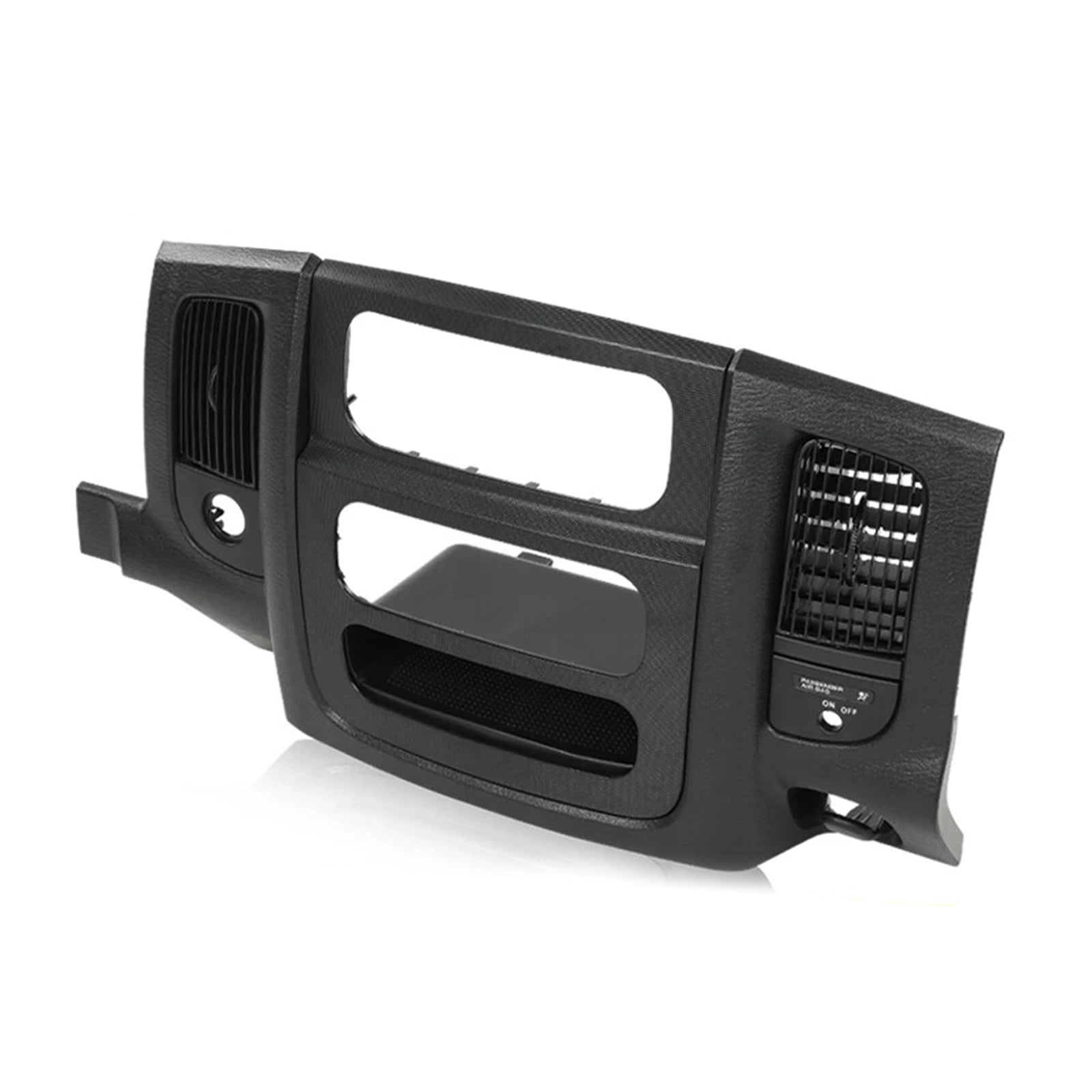 Pannello di ventilazione nero con rivestimento centrale per autoradio, adatto per Dodge Ram 2002-2005