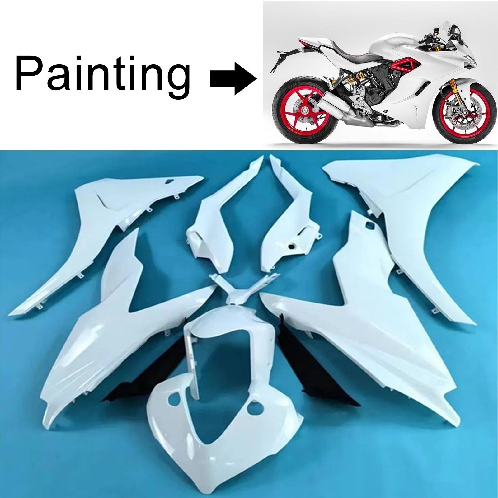 Kit de carénage injecté pour Ducati Supersport 939 939S 2017-2020