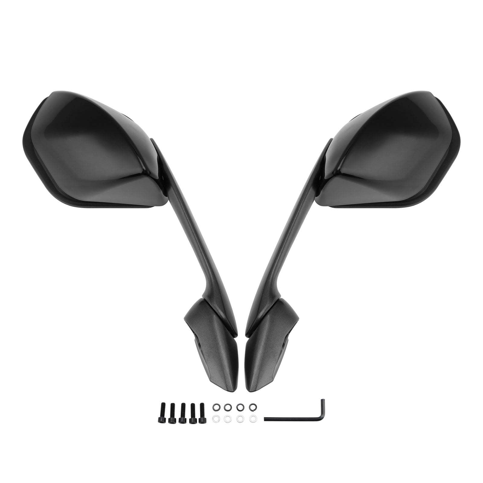 Rétroviseurs arrière noirs (gauche et droite) pour Suzuki GSX1300R Hayabusa 2022-2024 - Référence : 56500-10L00