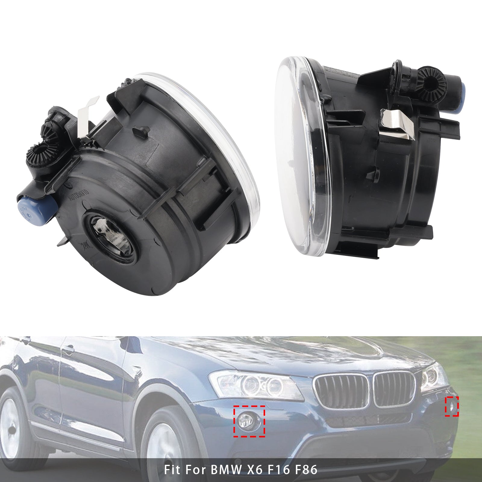 Para przednich świateł mgły bez żarówek dla BMW x3 x4 x5 x6 63177238787878