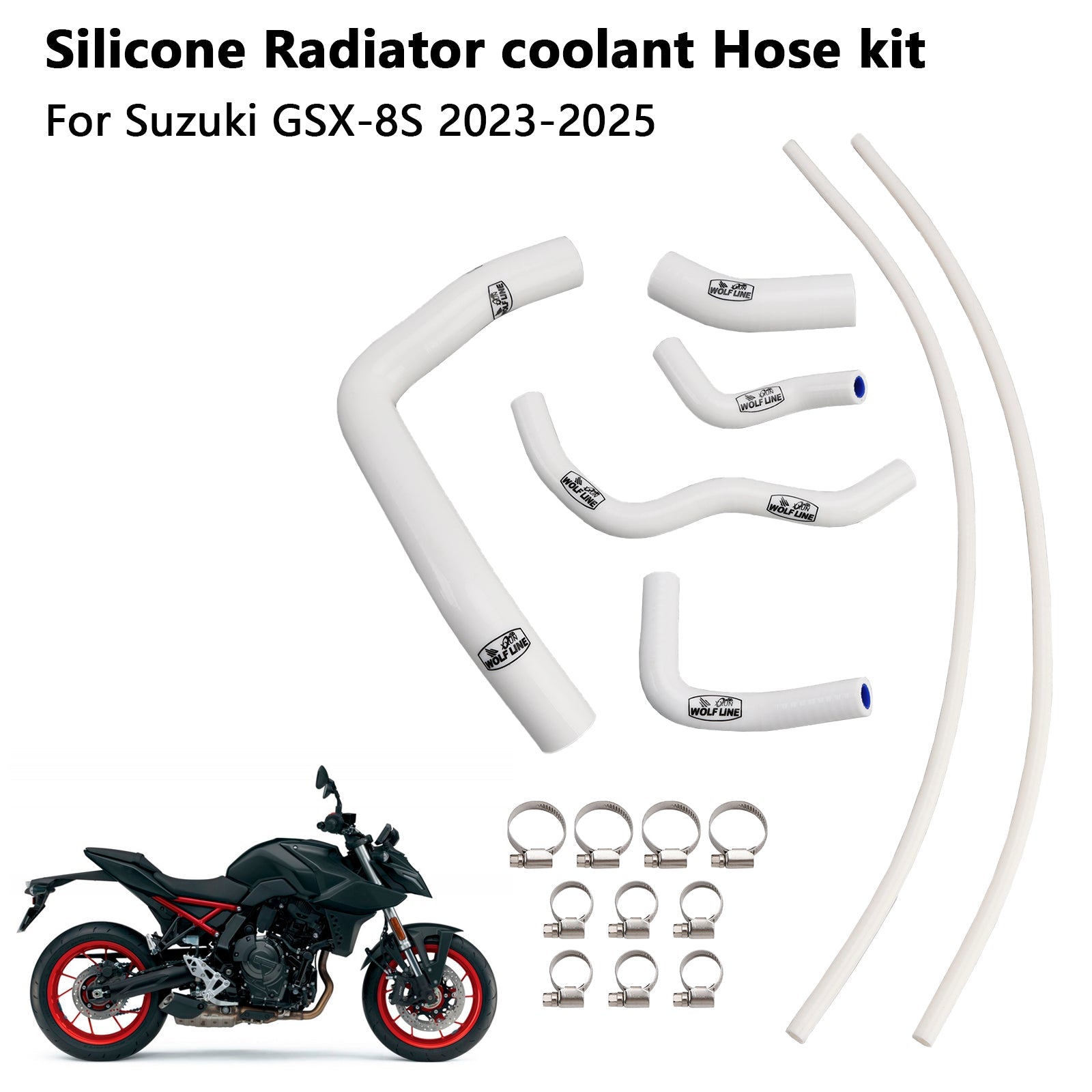 Durite de refroidissement en silicone pour radiateur Suzuki GSX-8S 2023-2025